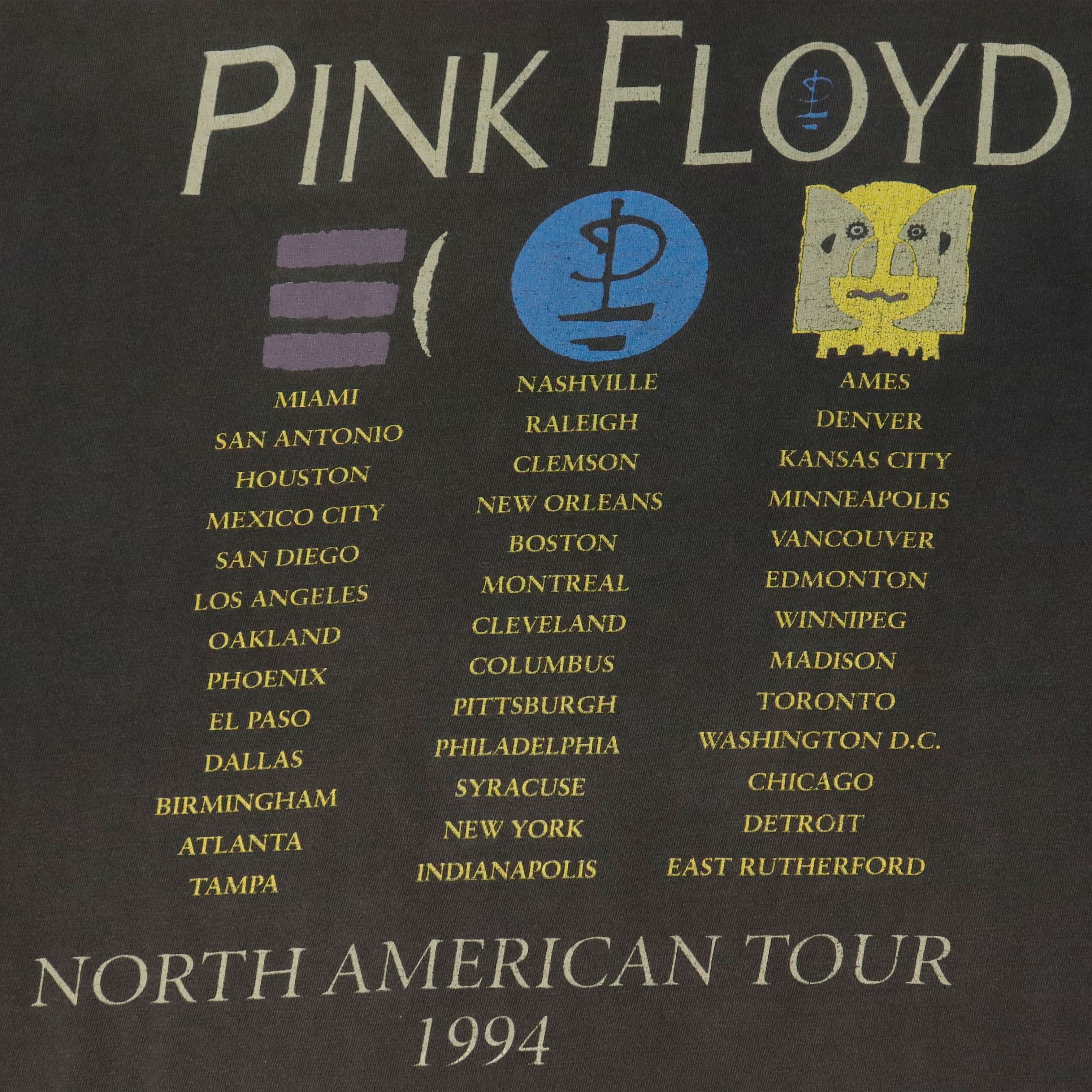 Vintage 1994 Brockum Pink Floyd Division Bell Tour T-Shirt Size XL