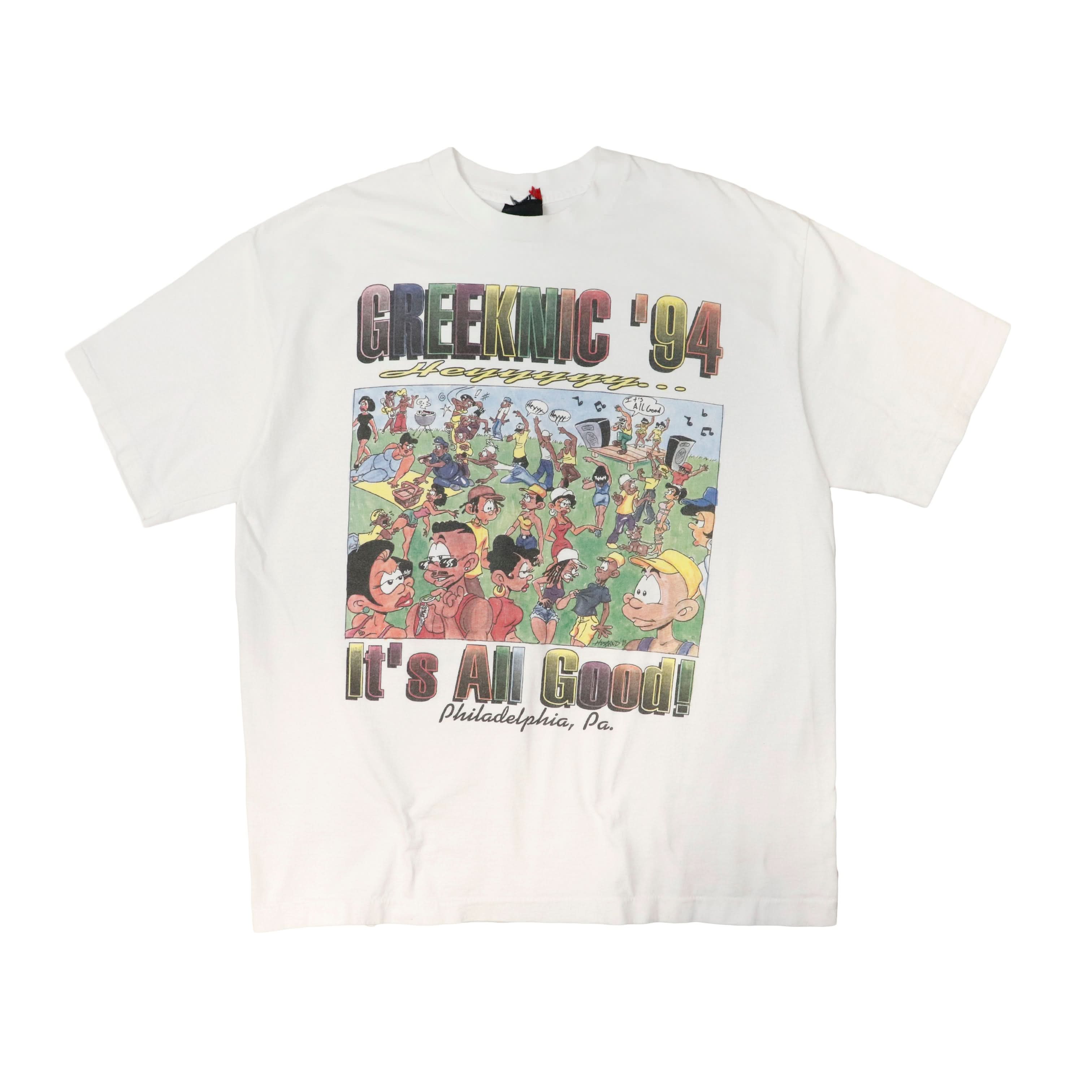 Vintage Greeknic '94 Cartoon Graphic T-Shirt Size XL