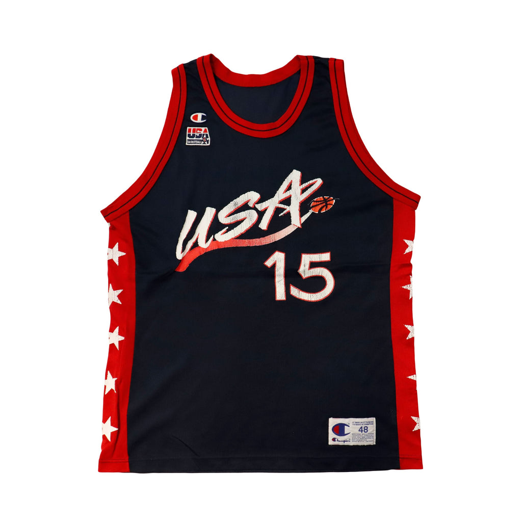 Vintage Champion #15 USA Basketball Olajuwon Jersey Size 48