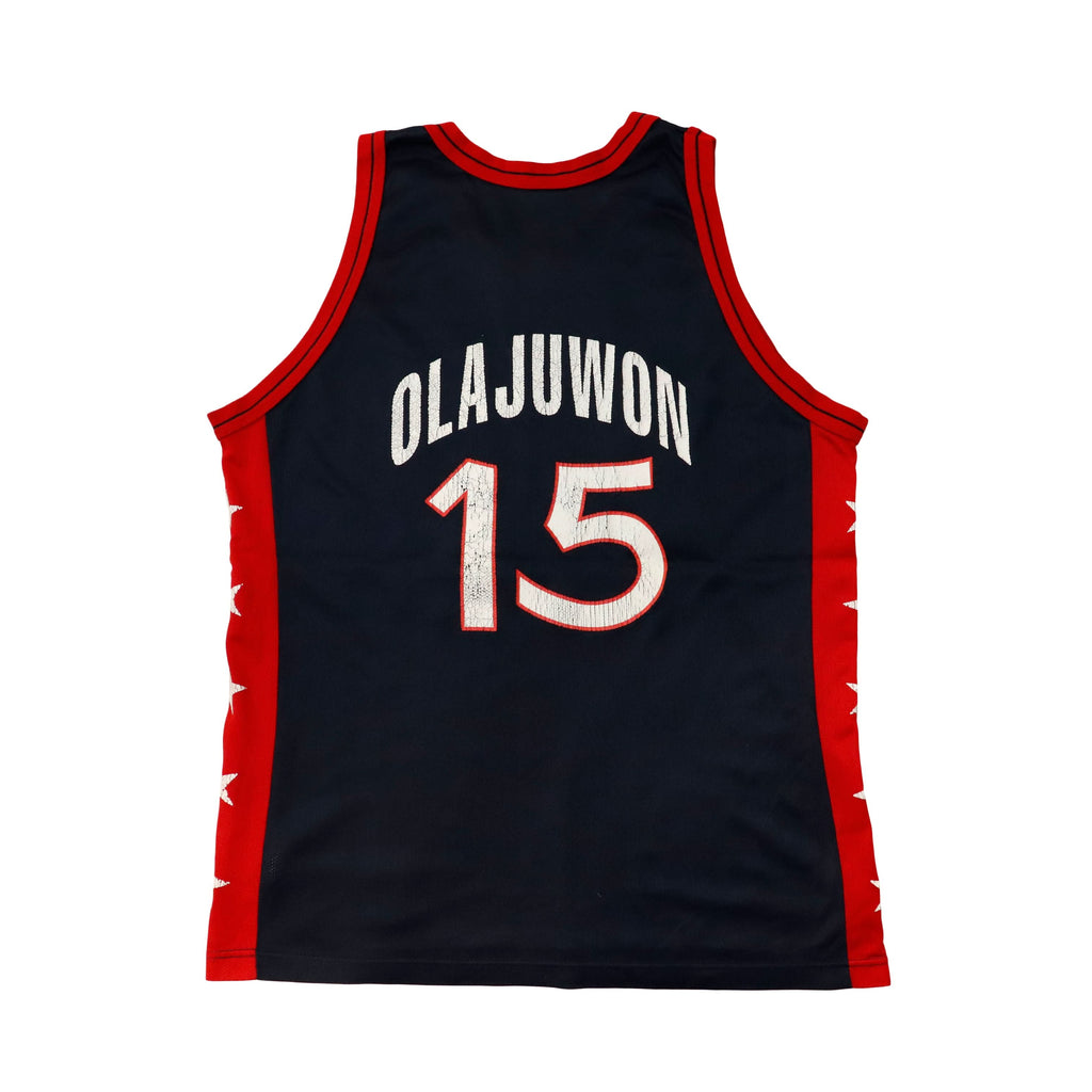 Vintage Champion #15 USA Basketball Olajuwon Jersey Size 48
