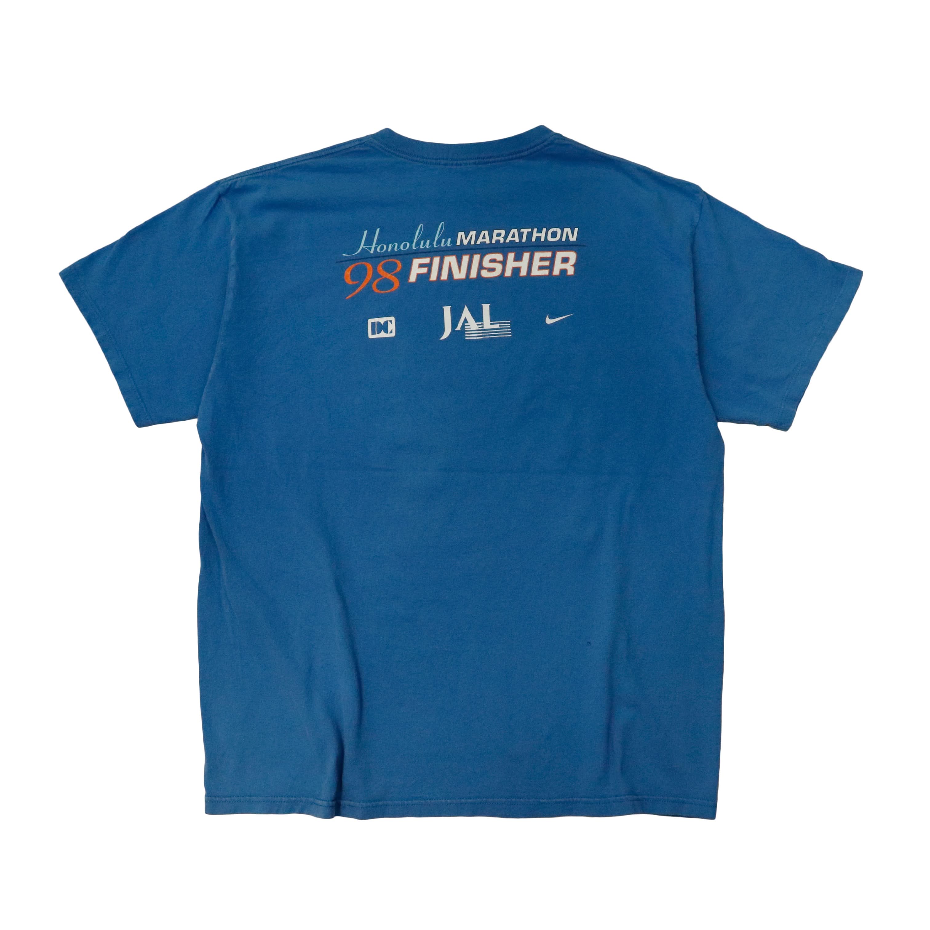 Vintage 1998 Nike Honolulu Marathon 98 Graphic T-Shirt Size L