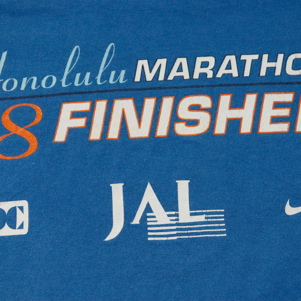 Vintage 1998 Nike Honolulu Marathon 98 Graphic T-Shirt Size L