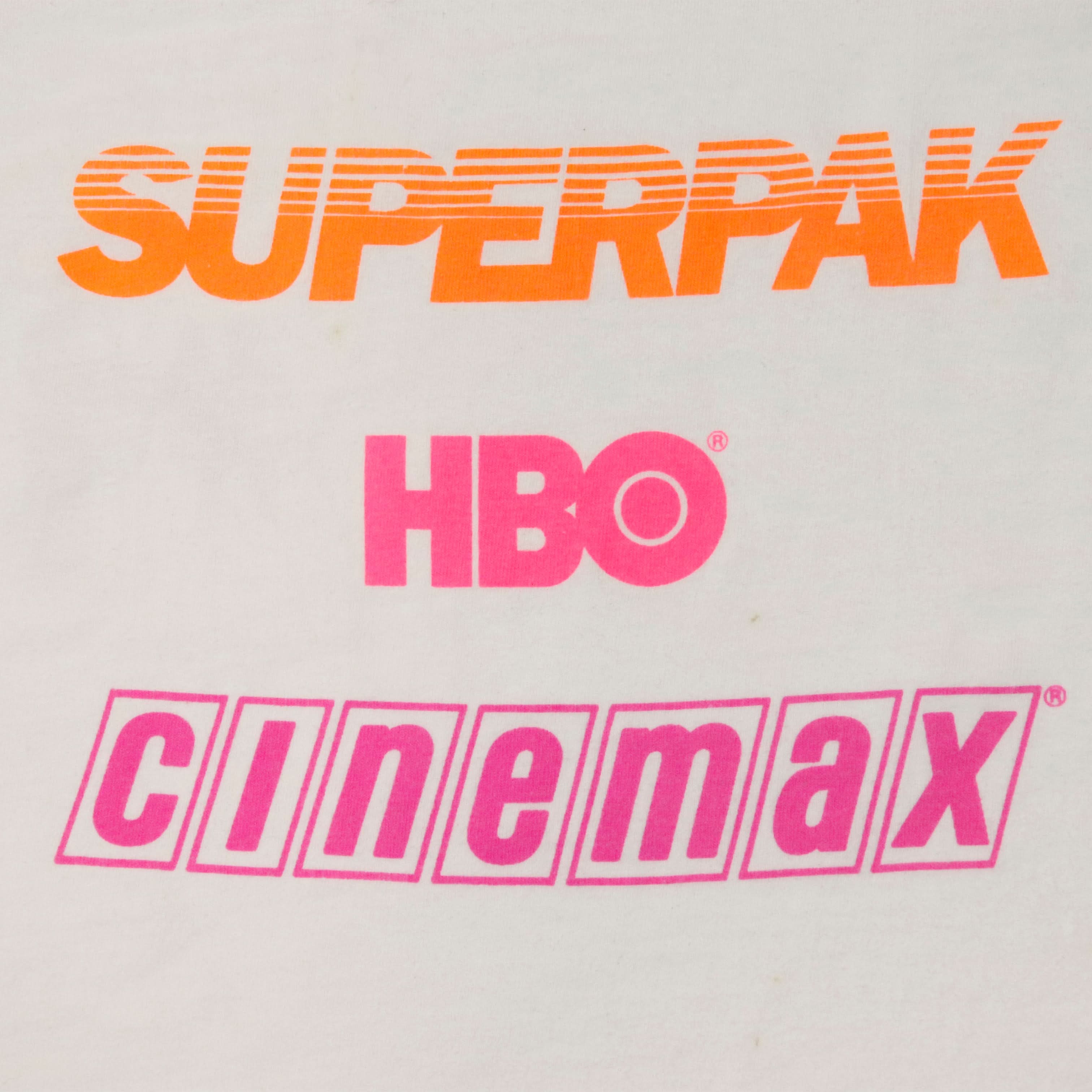 Vintage Hanes Clearly #1 Superpak HBO Cinemax Graphic T-Shirt Size XL