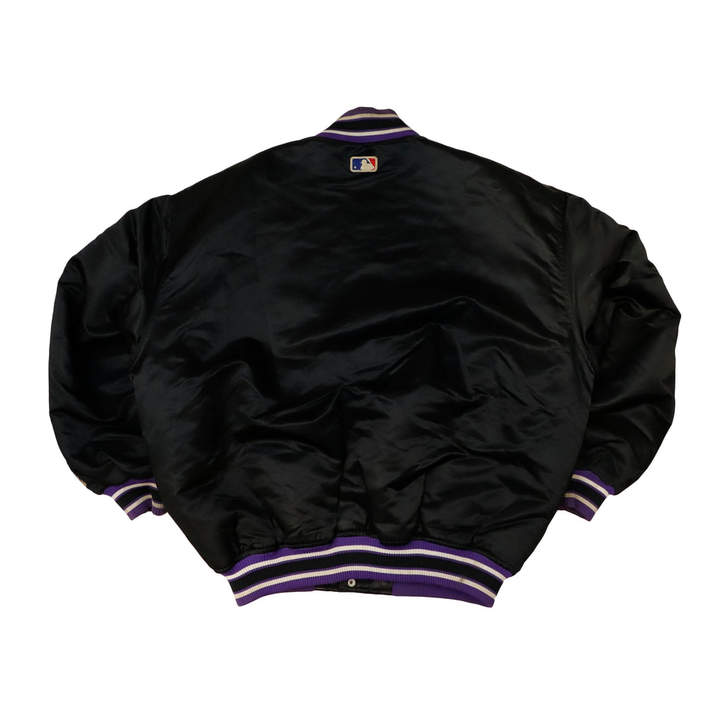 Vintage Starter Devil Rays Embroidered Satin Bomber Jacket Size XL