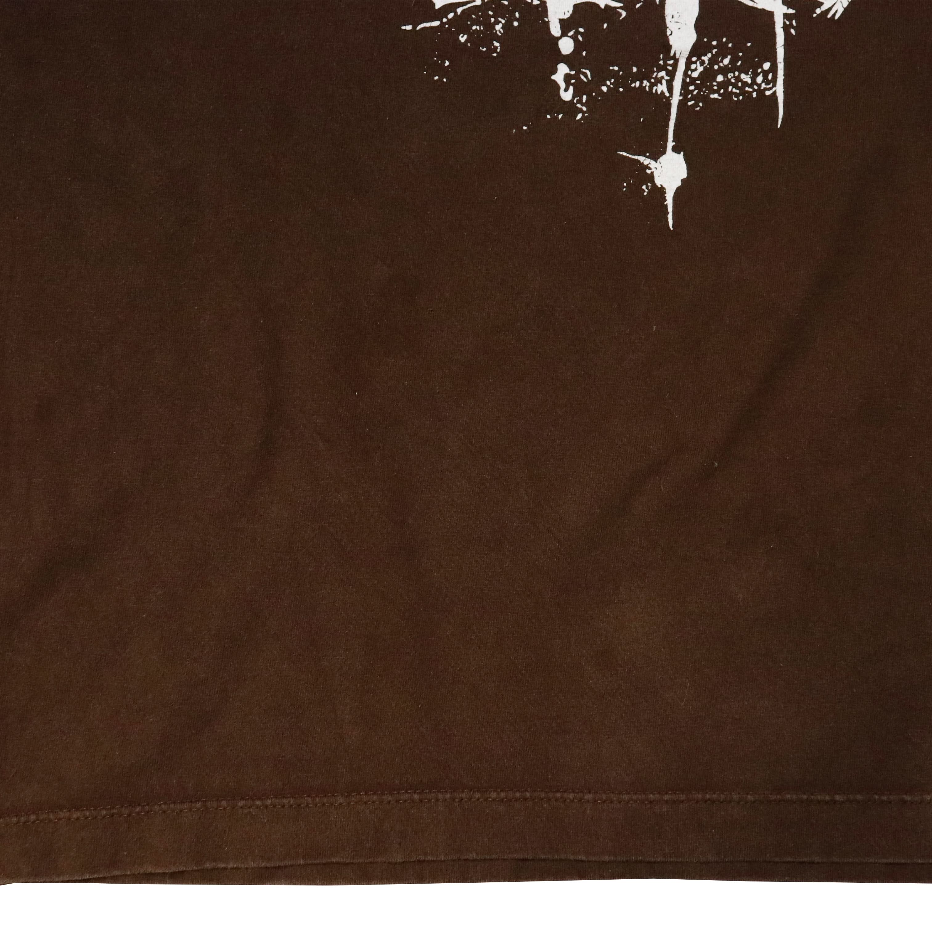 Vintage Zero Skull Graphic Brown T-Shirt Size L Skateboard