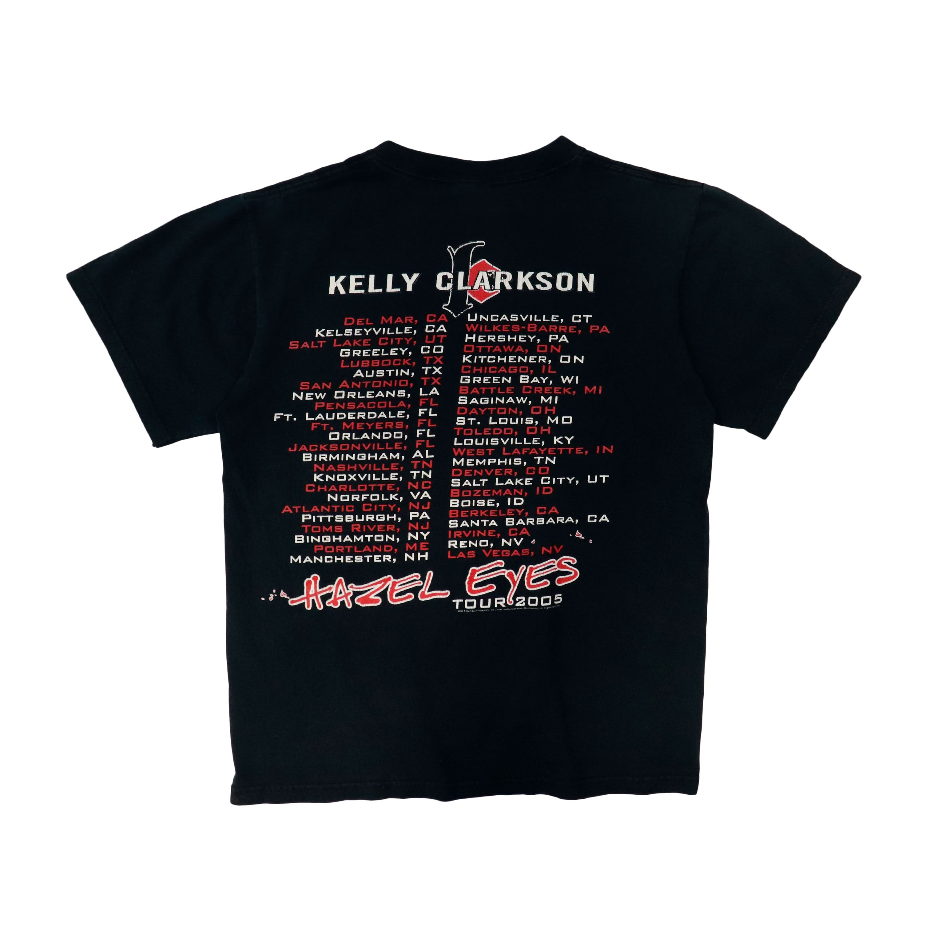 Vintage 2005 Kelly Clarkson Hazel Eyes Tour Graphic T-Shirt Size S