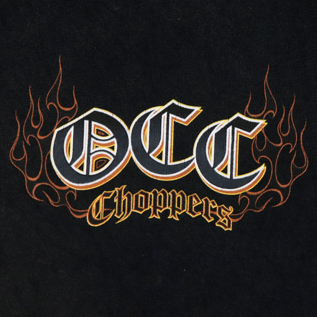 Vintage OCC Choppers Flame Graphic Long Sleeve T-Shirt Size N/A