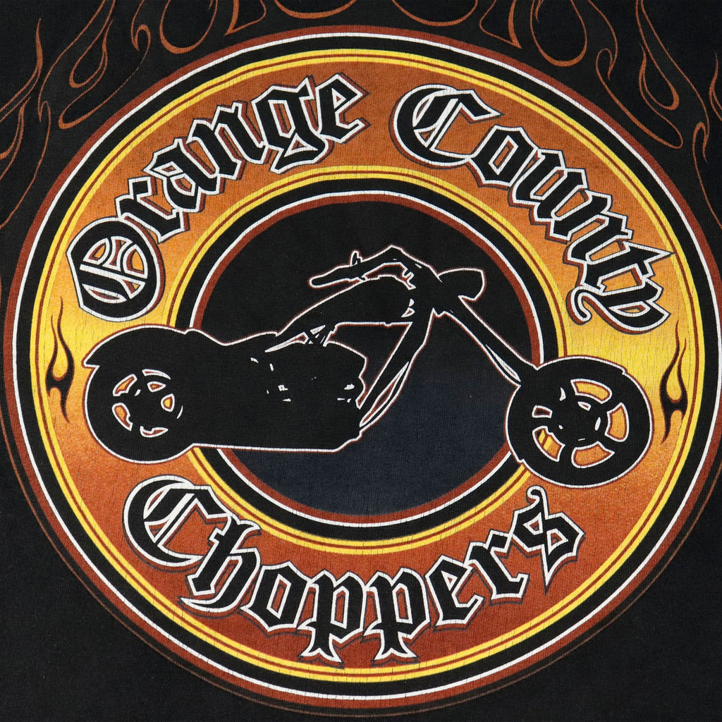 Vintage OCC Choppers Flame Graphic Long Sleeve T-Shirt Size N/A