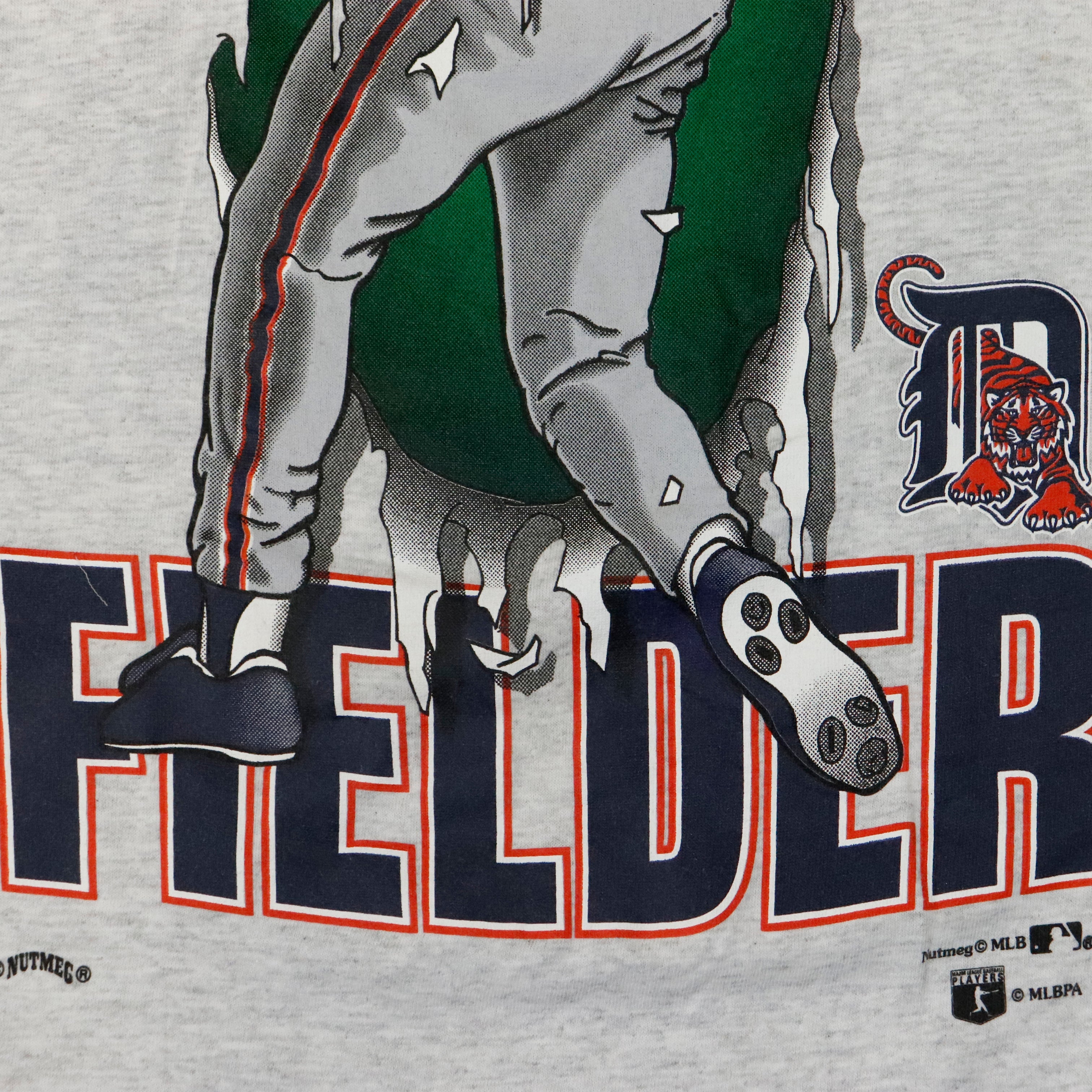 Vintage Nutmeg Cecil Fielder Detroit Tigers Baseball Graphic T-Shirt Size XL