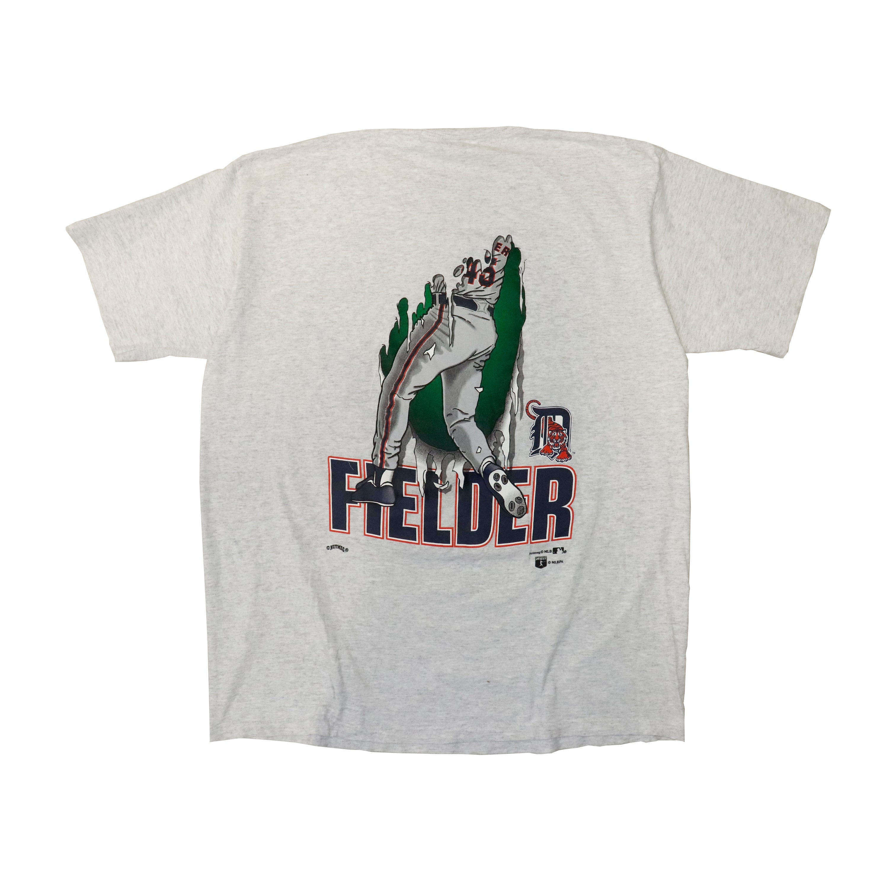 Vintage Nutmeg Cecil Fielder Detroit Tigers Baseball Graphic T-Shirt Size XL