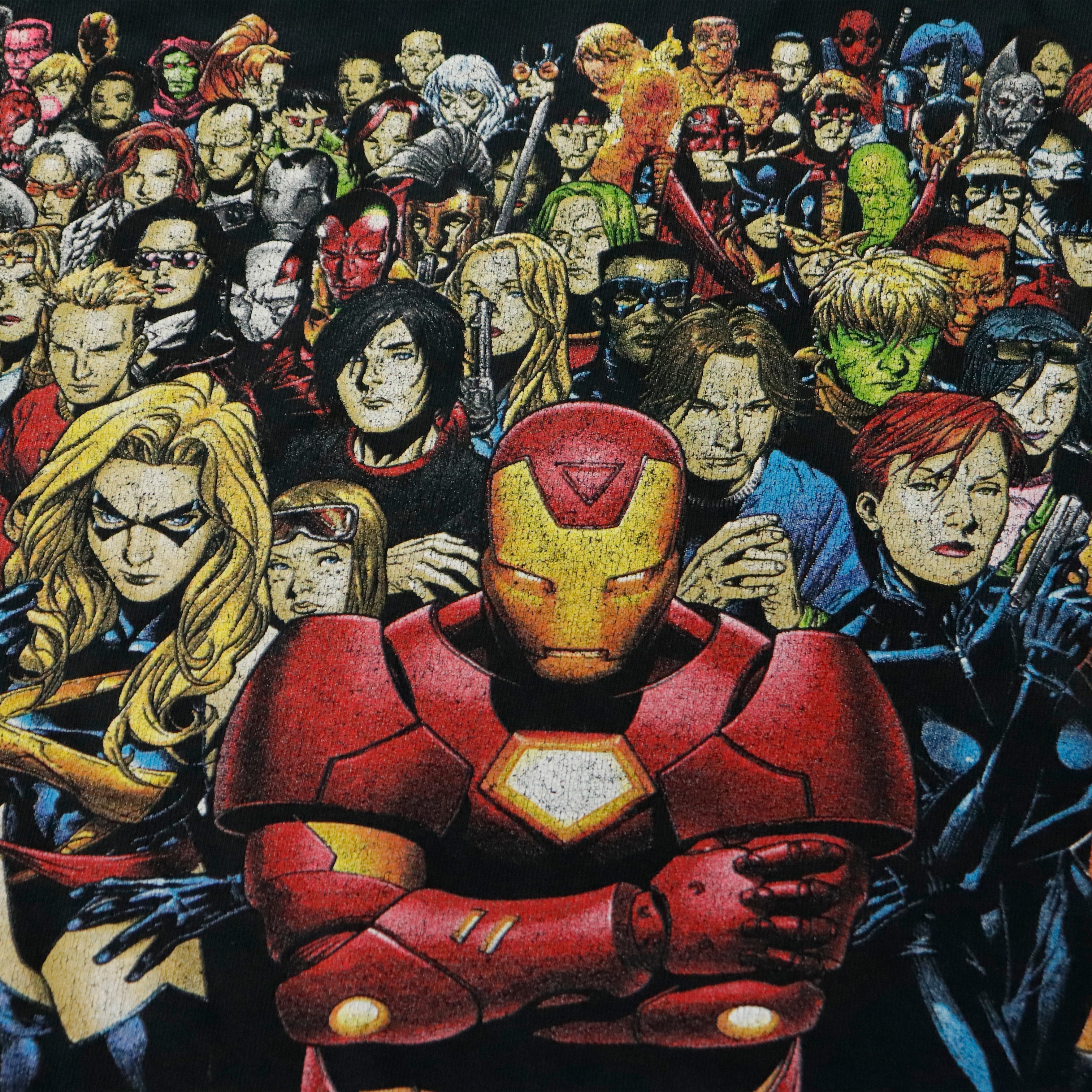 Vintage Marvel Mad Engine Superheroes Graphic T-Shirt Size XXL