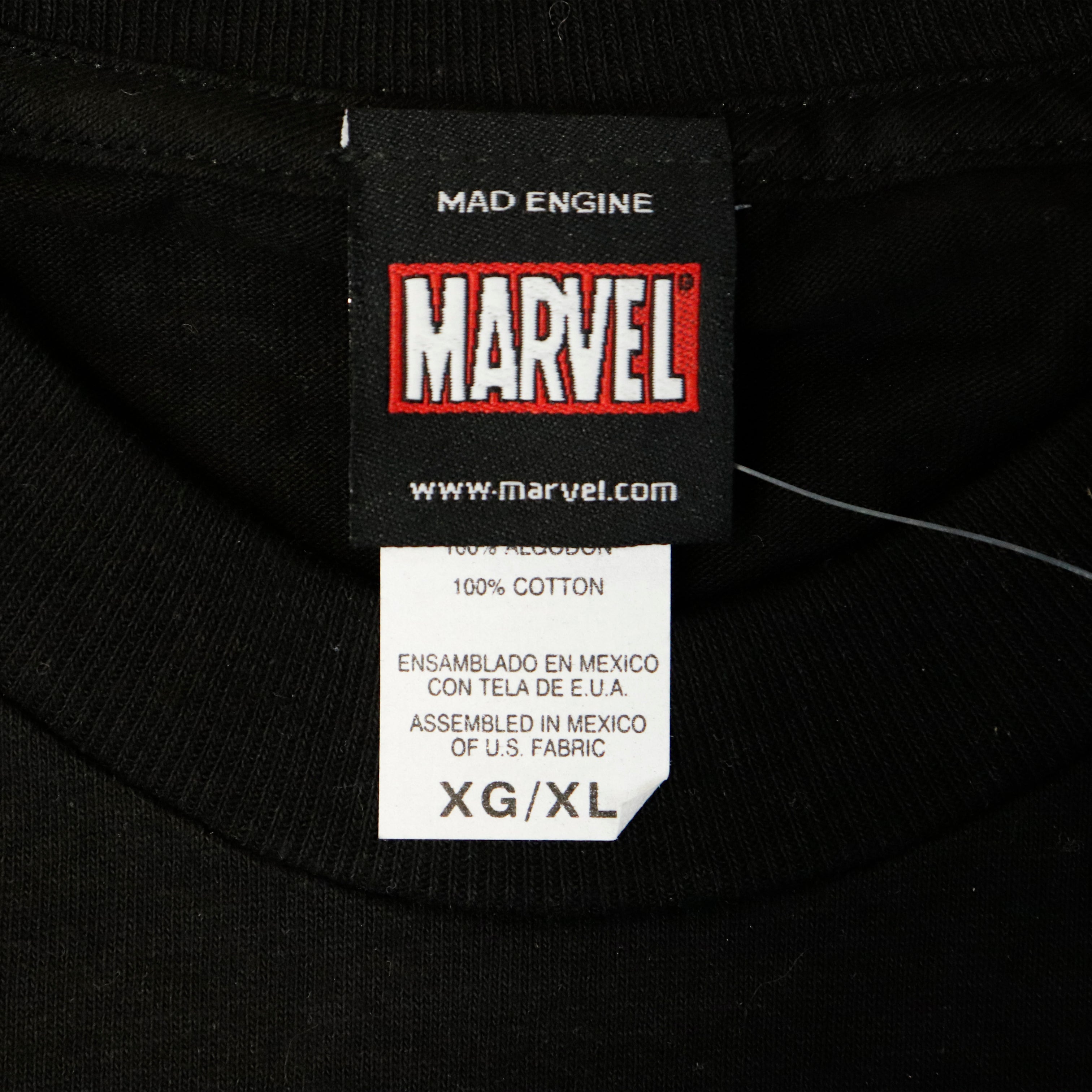 Vintage Marvel Mad Engine Ghostly Skull Graphic T-Shirt Size XL