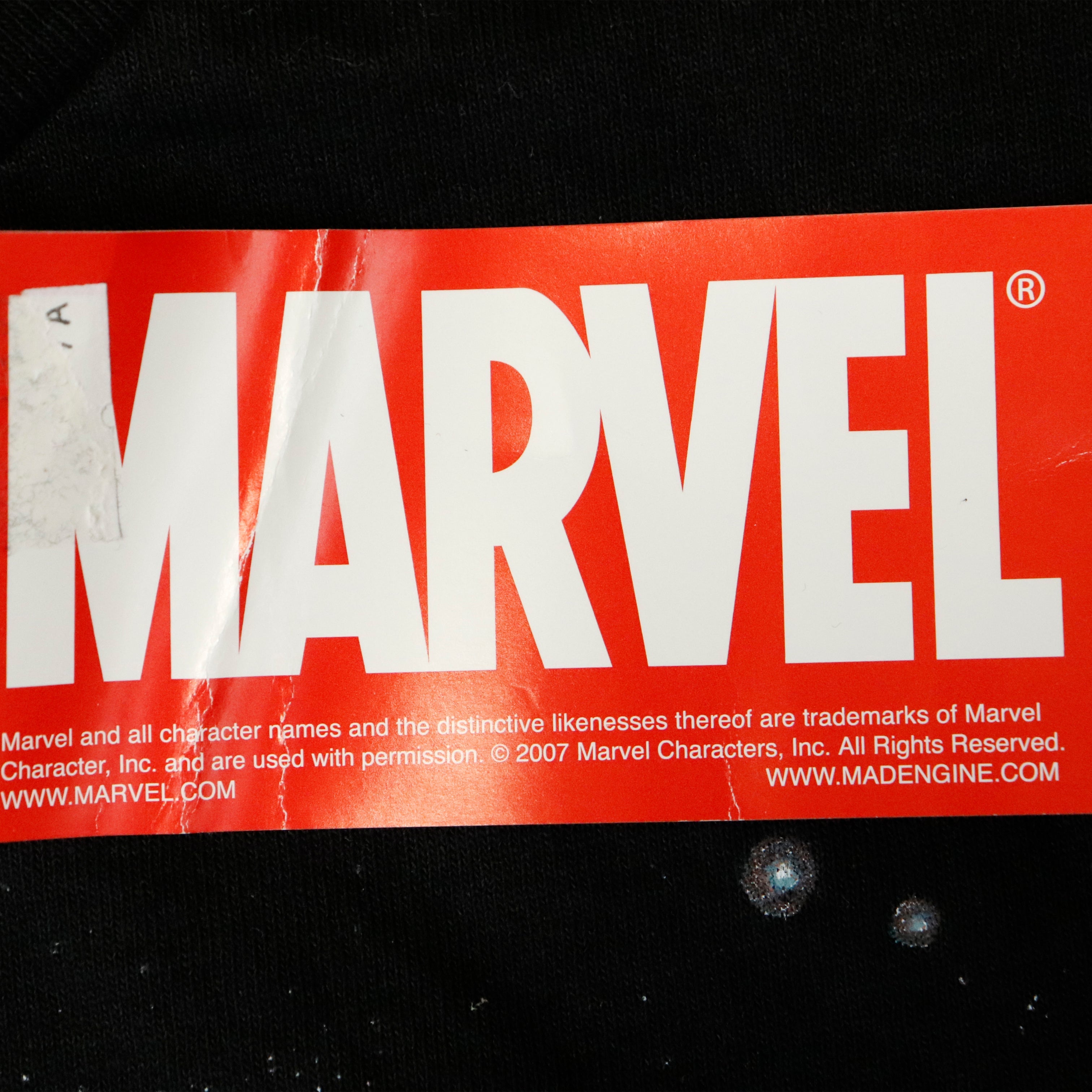 Vintage 2007 Marvel Mad Engine Cosmic Superhero Graphic T-Shirt Size M