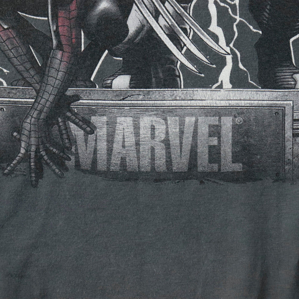 Vintage Marvel Mad Engine Superheroes Graphic T-Shirt Size M