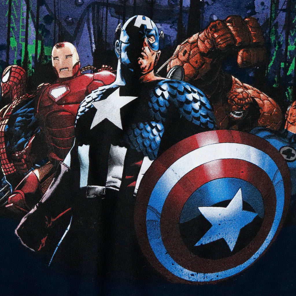 Vintage 2011 Marvel Mad Engine Superhero Graphic T-Shirt Size L