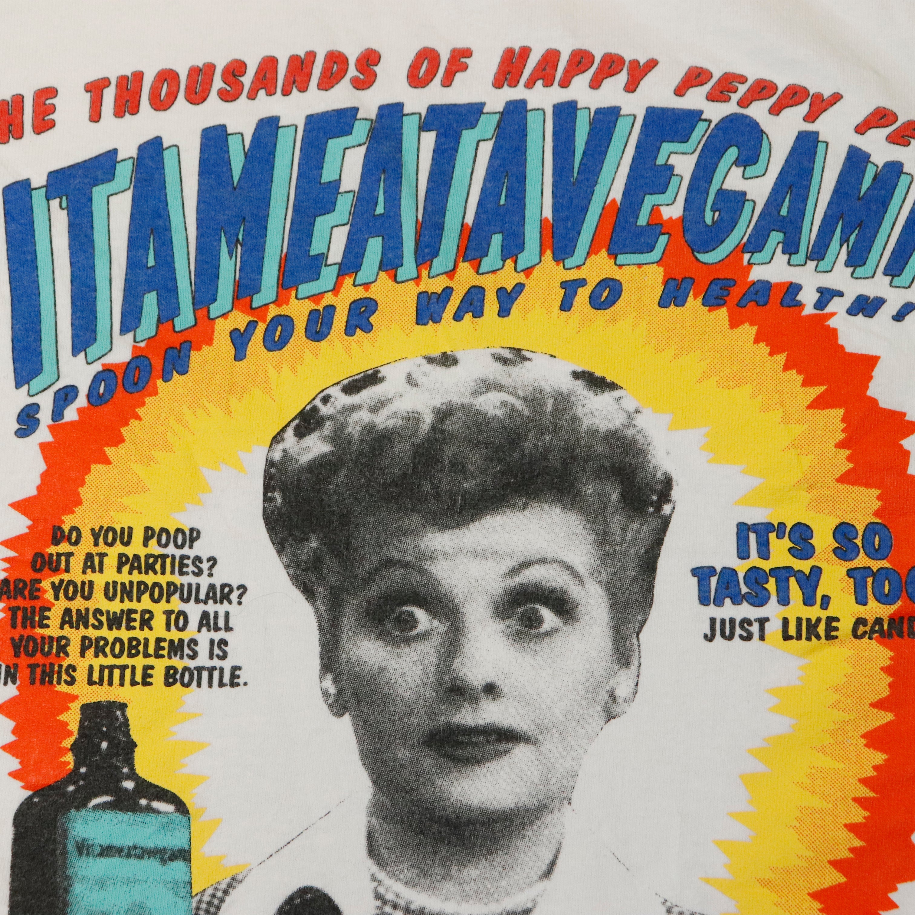 Vintage 1992 I Love Lucy Vitameatavegamin Graphic T-Shirt Size L