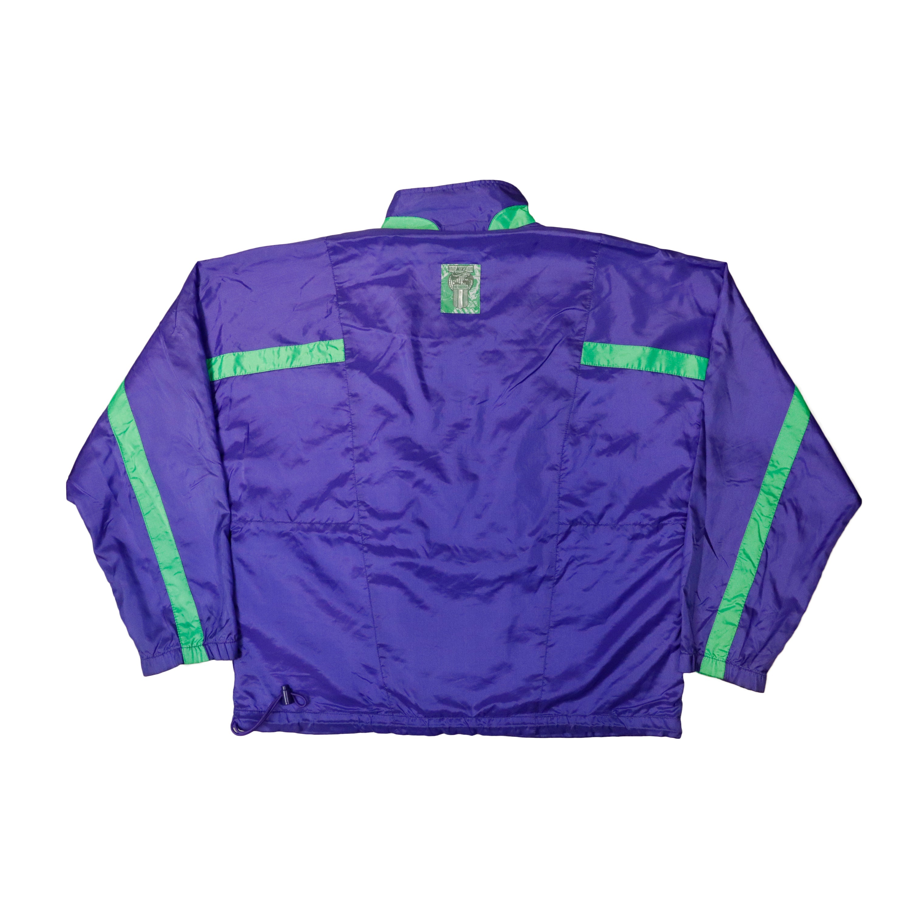 Vintage 90s Nike International Purple Green Windbreaker Jacket Size S