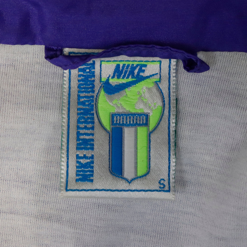 Vintage 90s Nike International Purple Green Windbreaker Jacket Size S