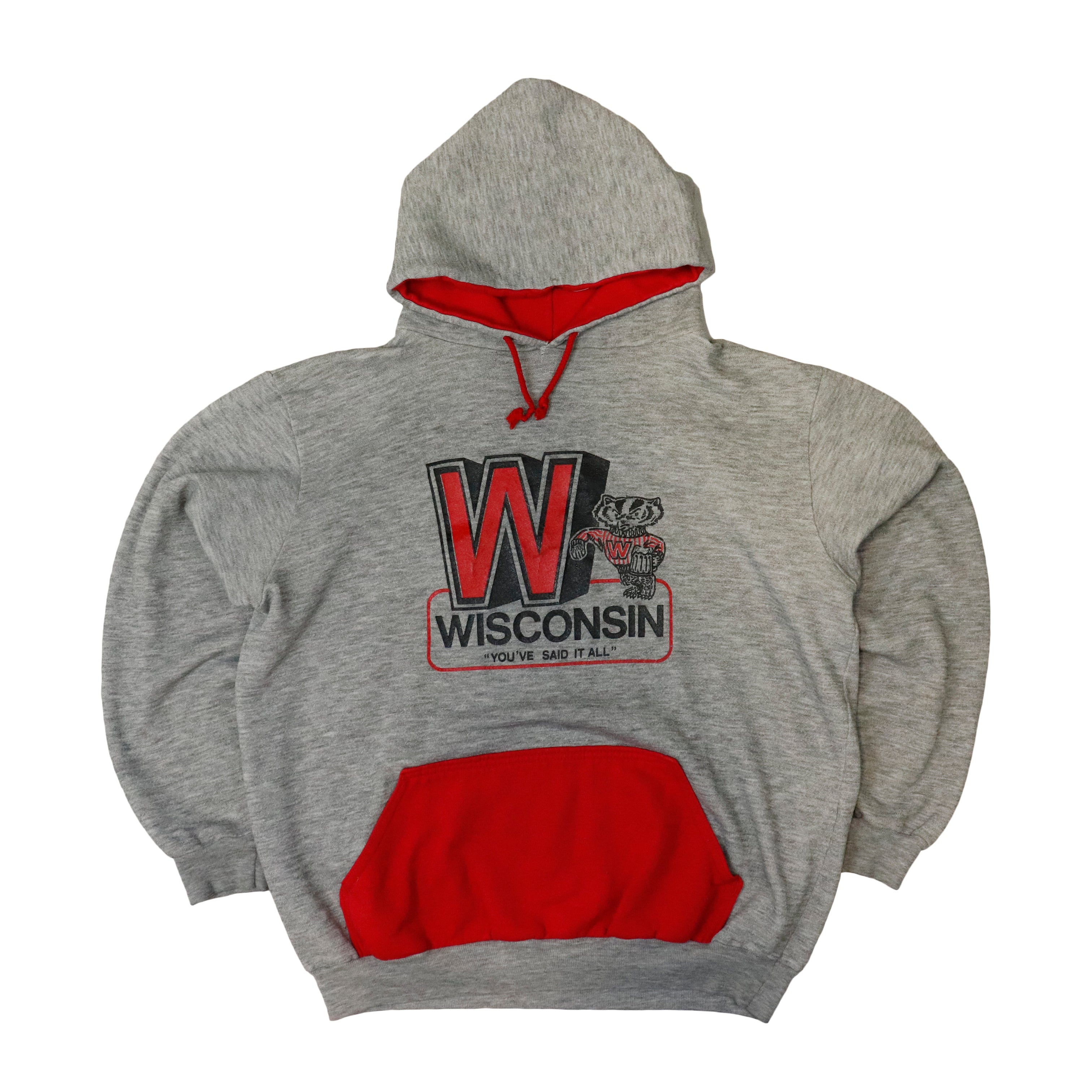 Vintage Dodger Wisconsin Graphic Hoodie Sweatshirt Size XL