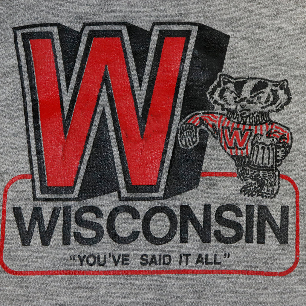 Vintage Dodger Wisconsin Graphic Hoodie Sweatshirt Size XL