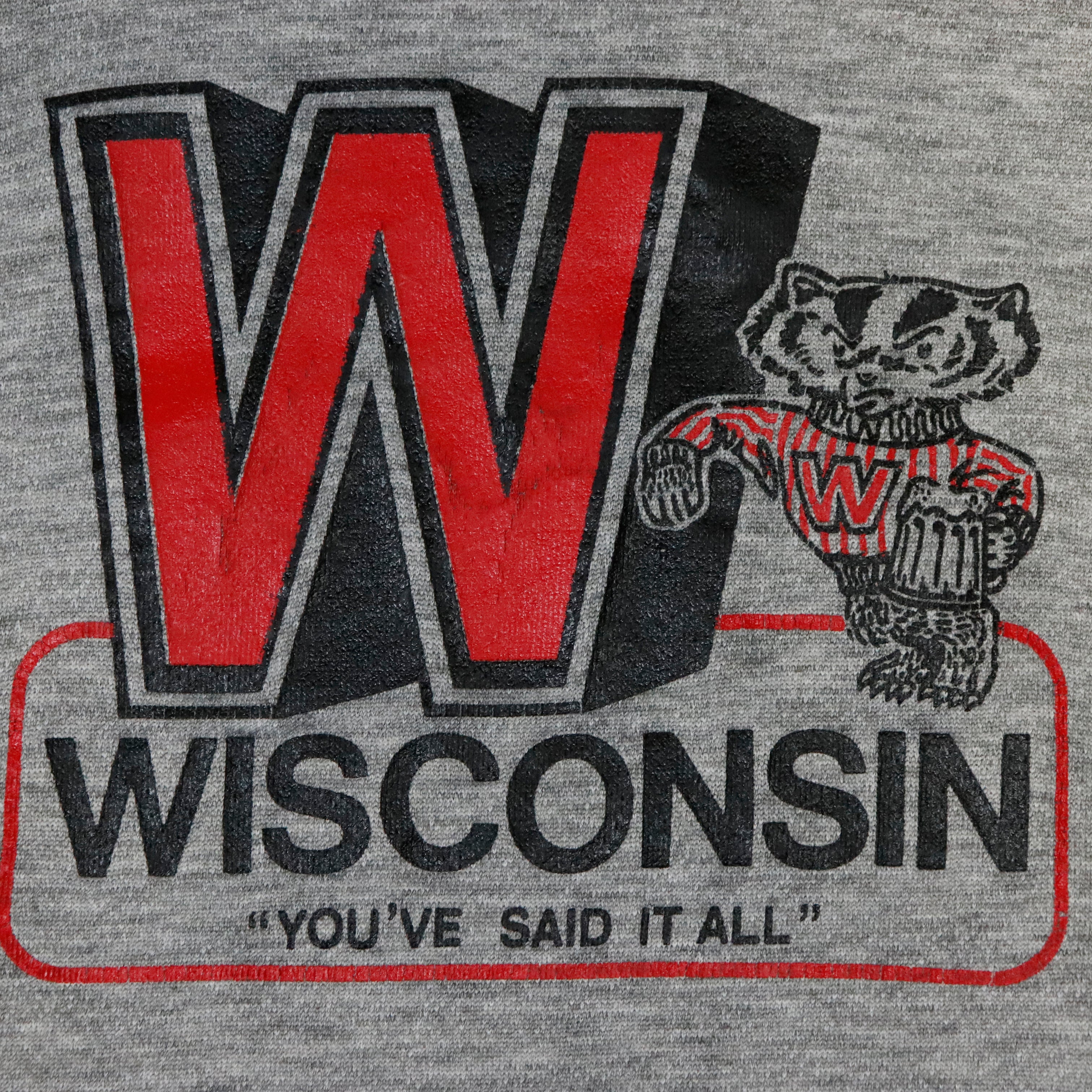 Vintage Dodger Wisconsin Graphic Hoodie Sweatshirt Size XL