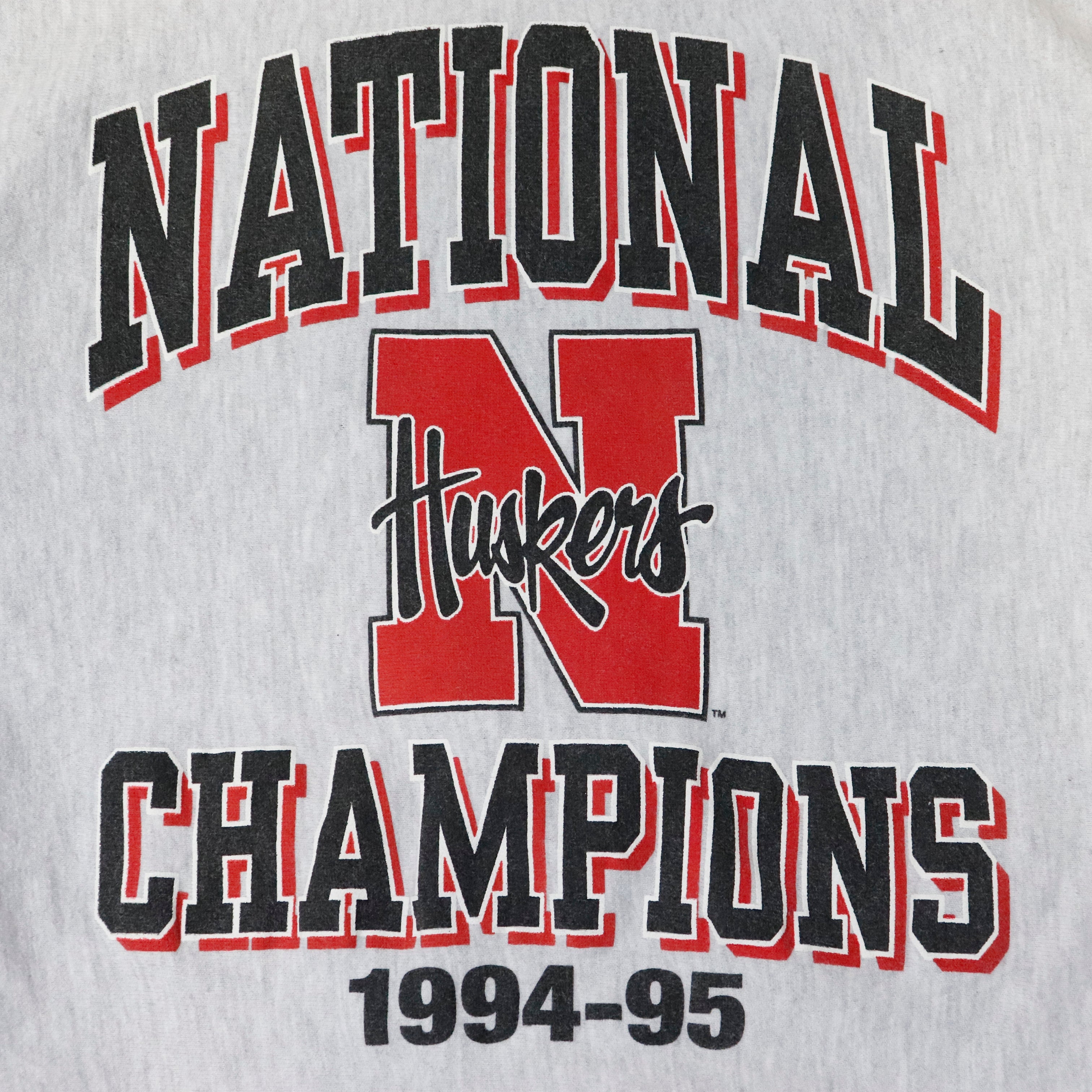 Vintage 1994-95 Champion Reverse Weave Nebraska Huskers Crewneck Sweatshirt Size XXL