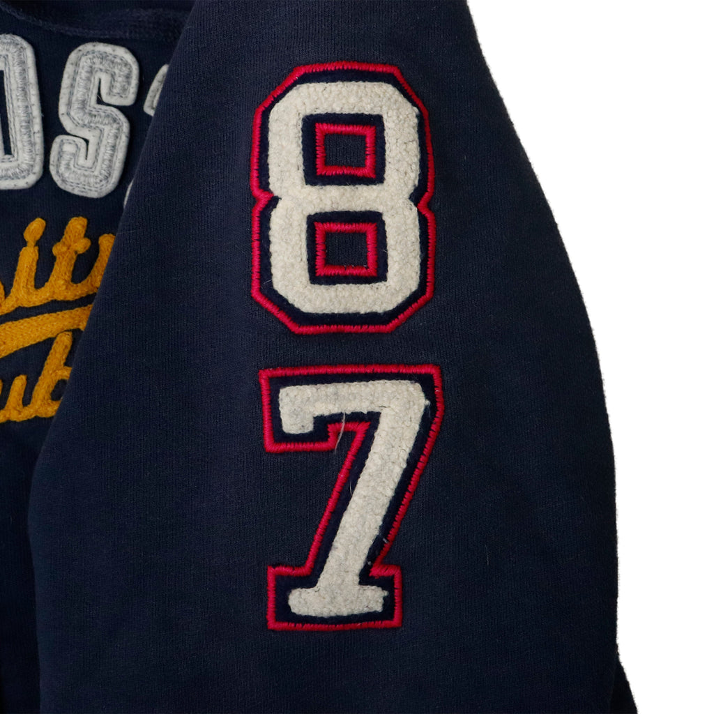 Vintage Aeropostale Varsity Appliqué Zip Hoodie Size XL Y2K