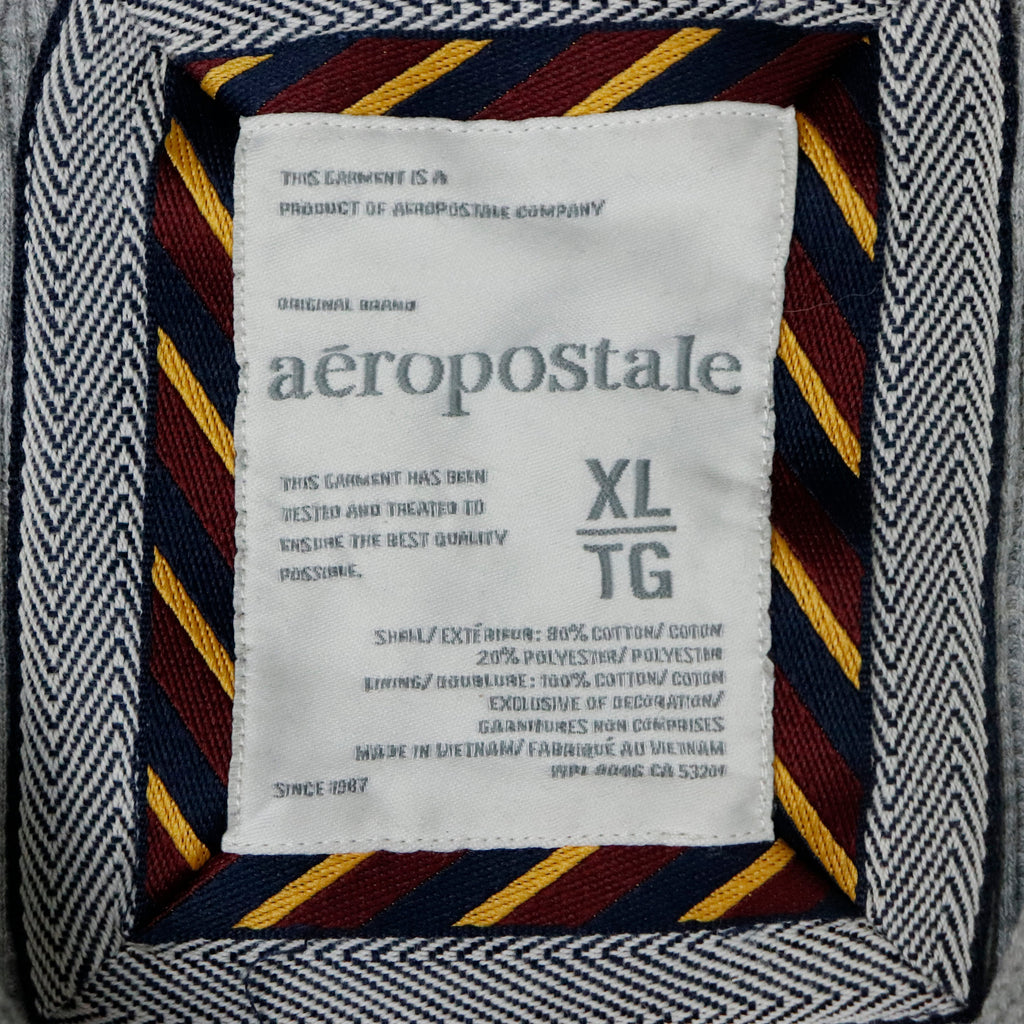 Vintage Aeropostale Varsity Appliqué Zip Hoodie Size XL Y2K