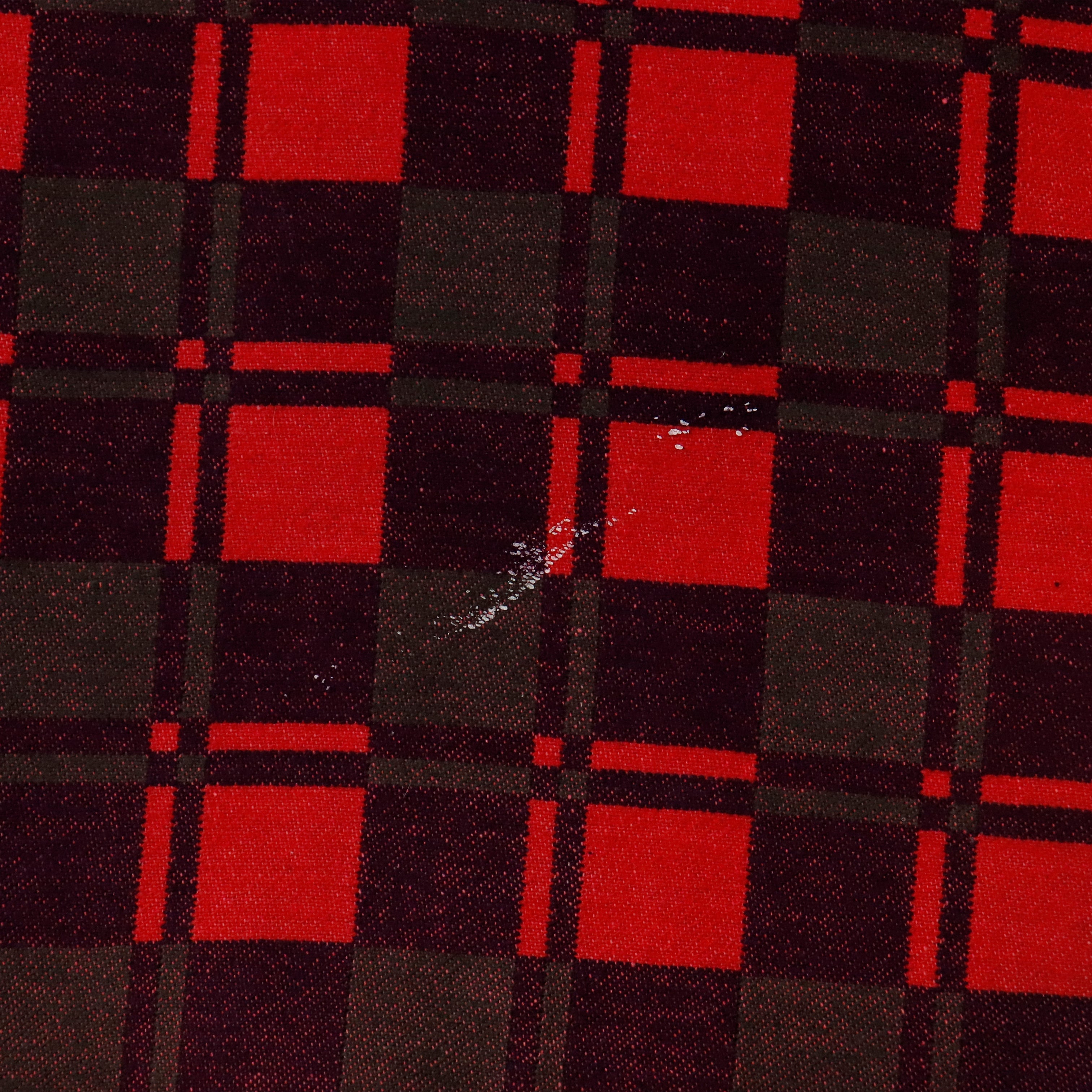 Vintage 60s Champion Cotton Red Plaid Flannel Shirt Size L