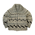 Vintage Cowichan Hand Knit Patterned Zip Sweater Size N/A