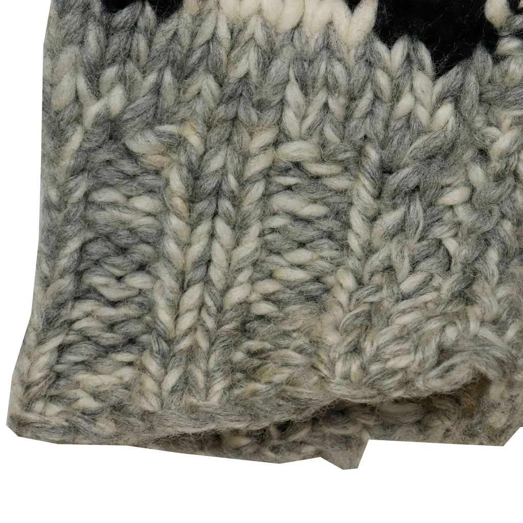 Vintage Cowichan Hand Knit Patterned Zip Sweater Size N/A
