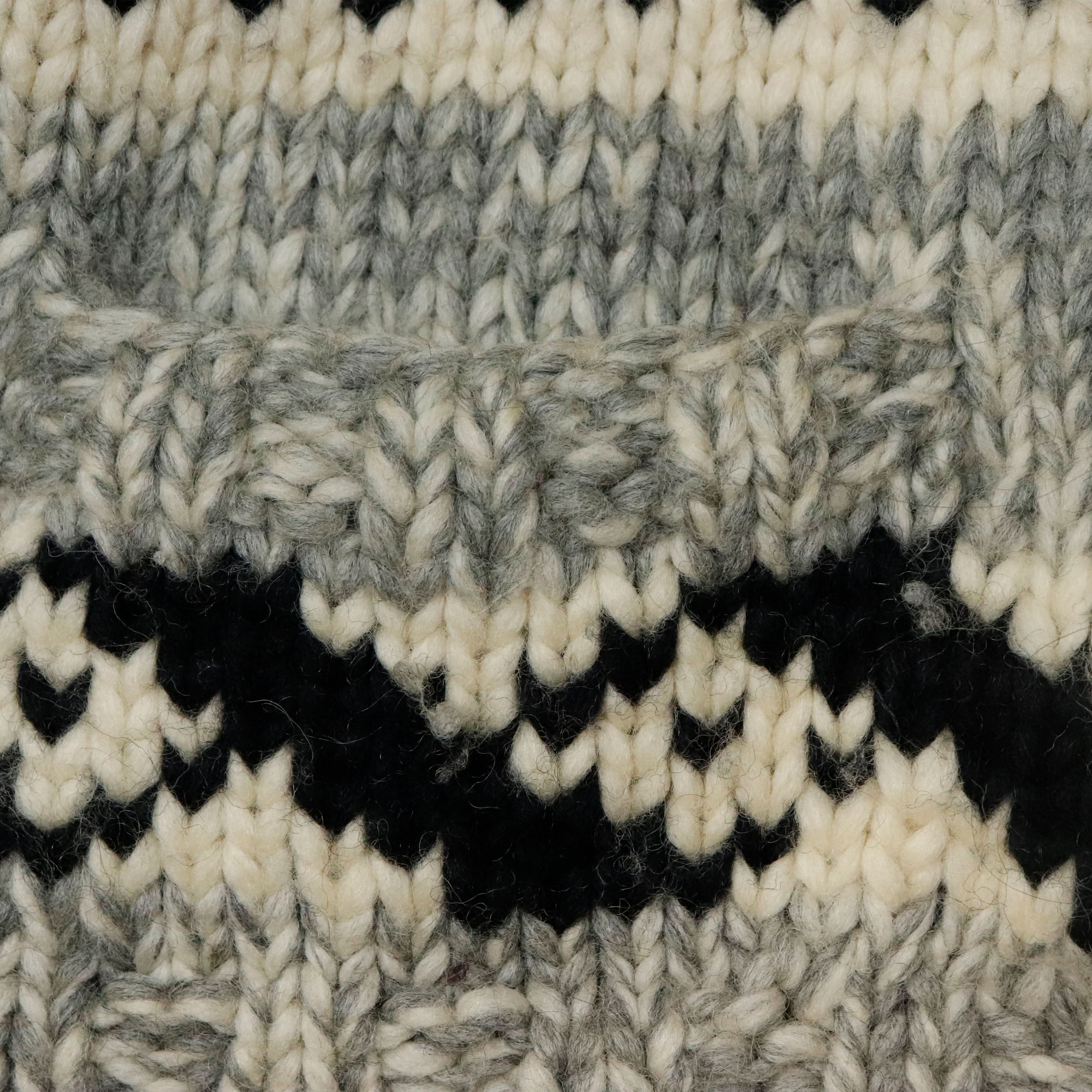 Vintage Cowichan Hand Knit Patterned Zip Sweater Size N/A