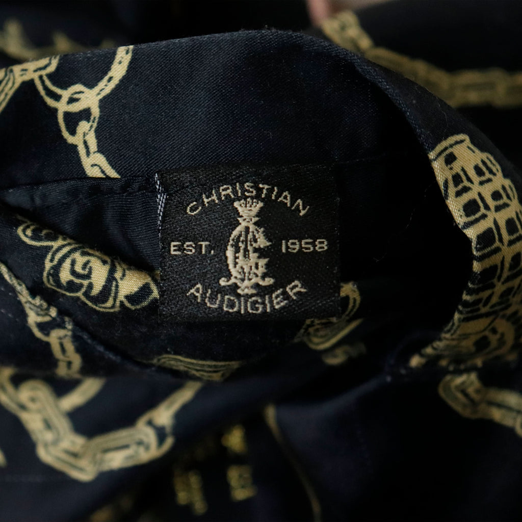 Vintage Christian Audigier Allover Graphic Zip Hoodie Size L