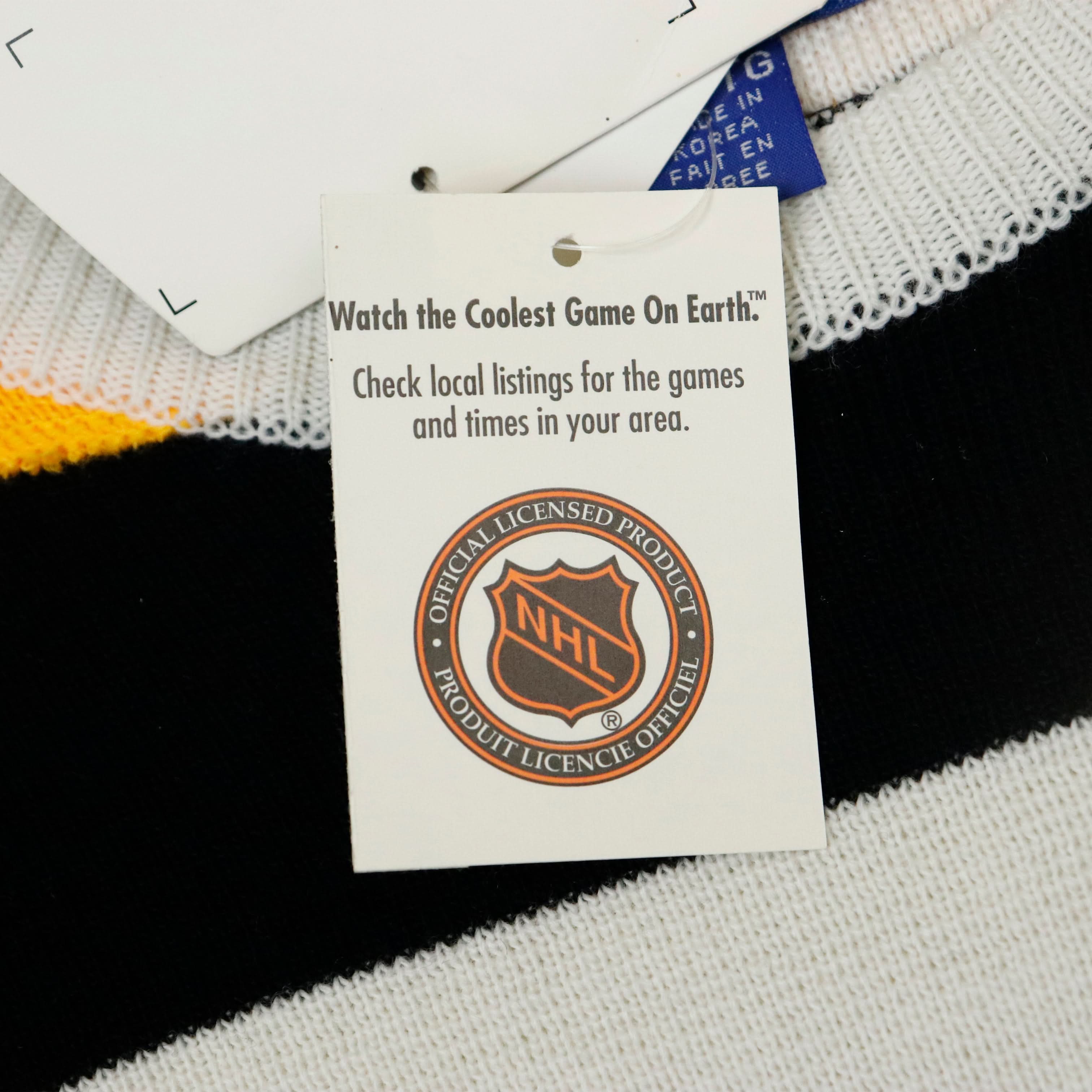 Vintage Starter Boston Bruins Hockey Knit Sweater Size XL 90s