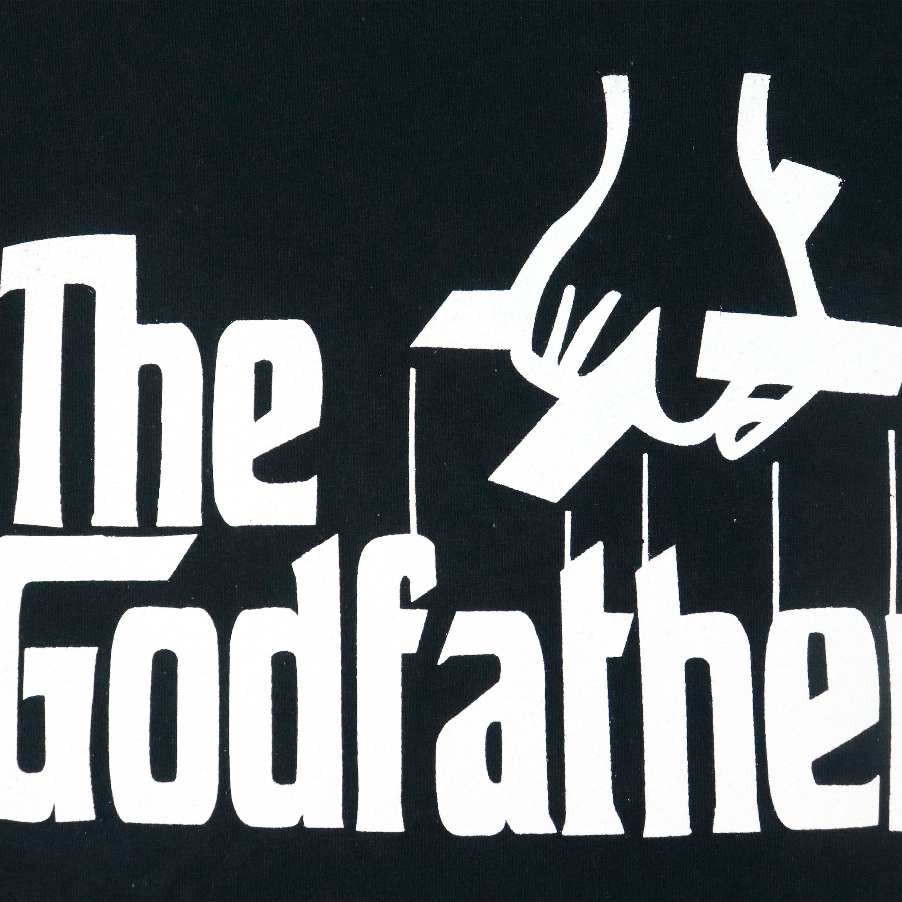 Vintage The Godfather Movie Promo Graphic Black T-Shirt Size L