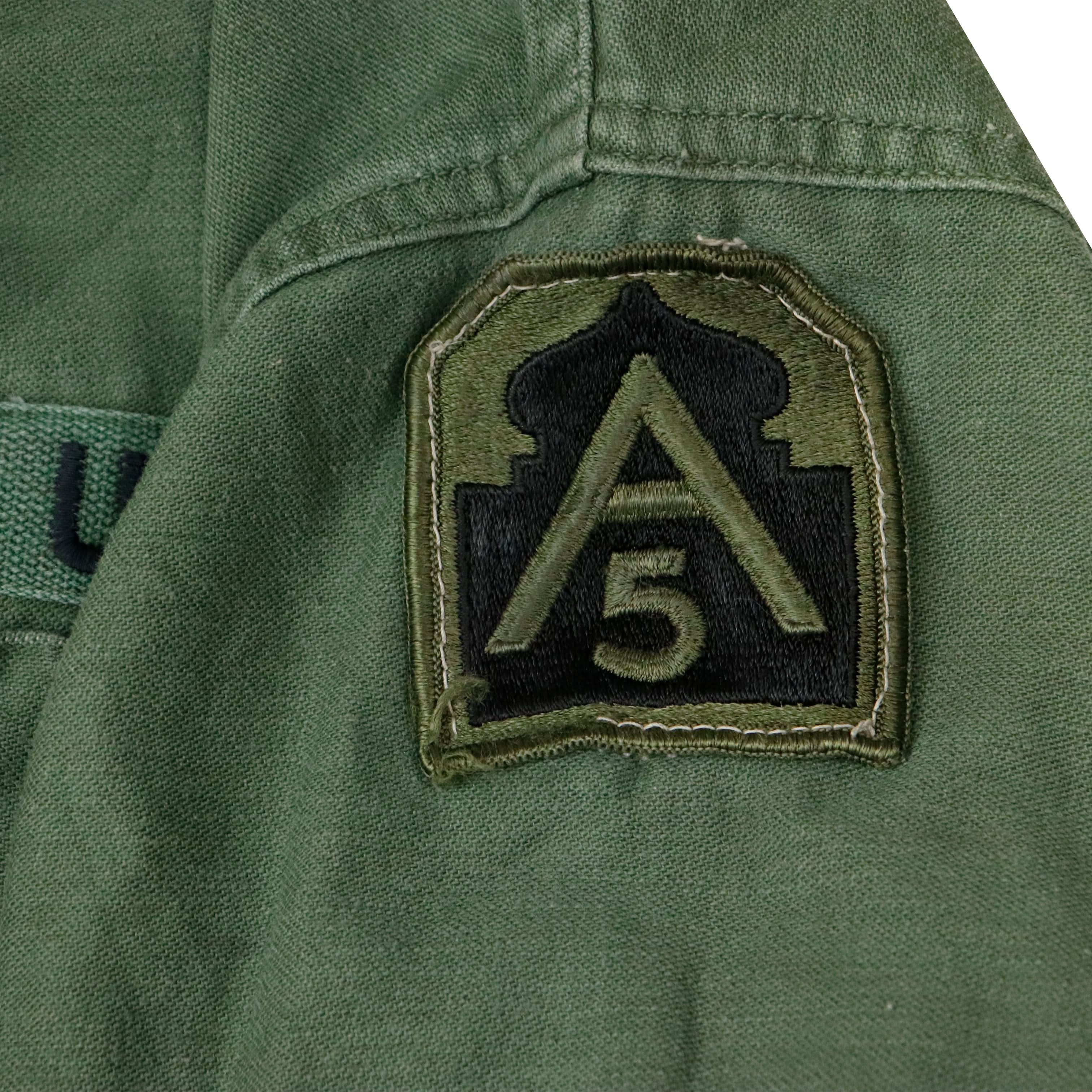 Vintage U.S. Army OG-107 Sateen Shirt Field Issue Size 15 1/2 x 33