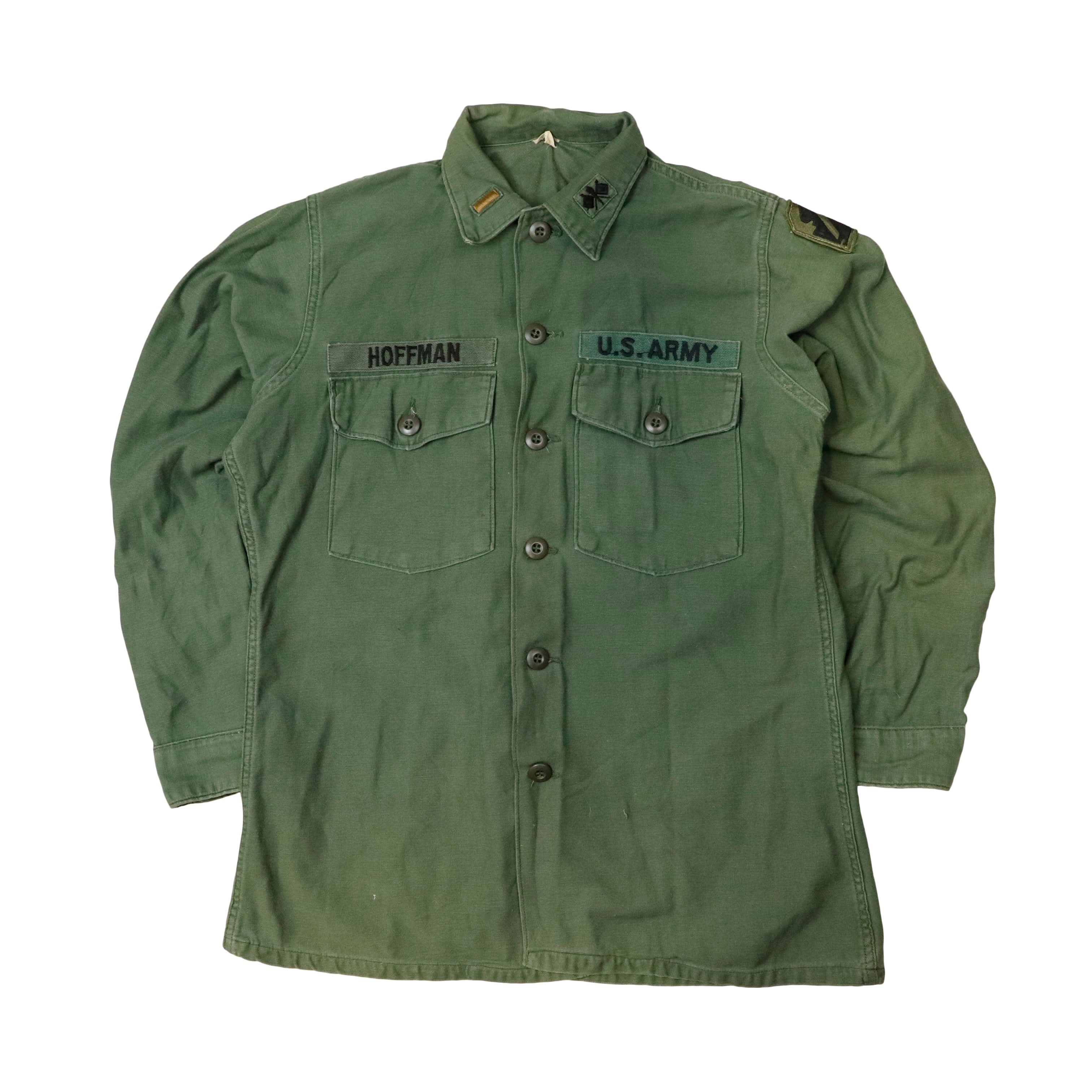 Vintage U.S. Army OG-107 Sateen Shirt Field Issue Size 15 1/2 x 33
