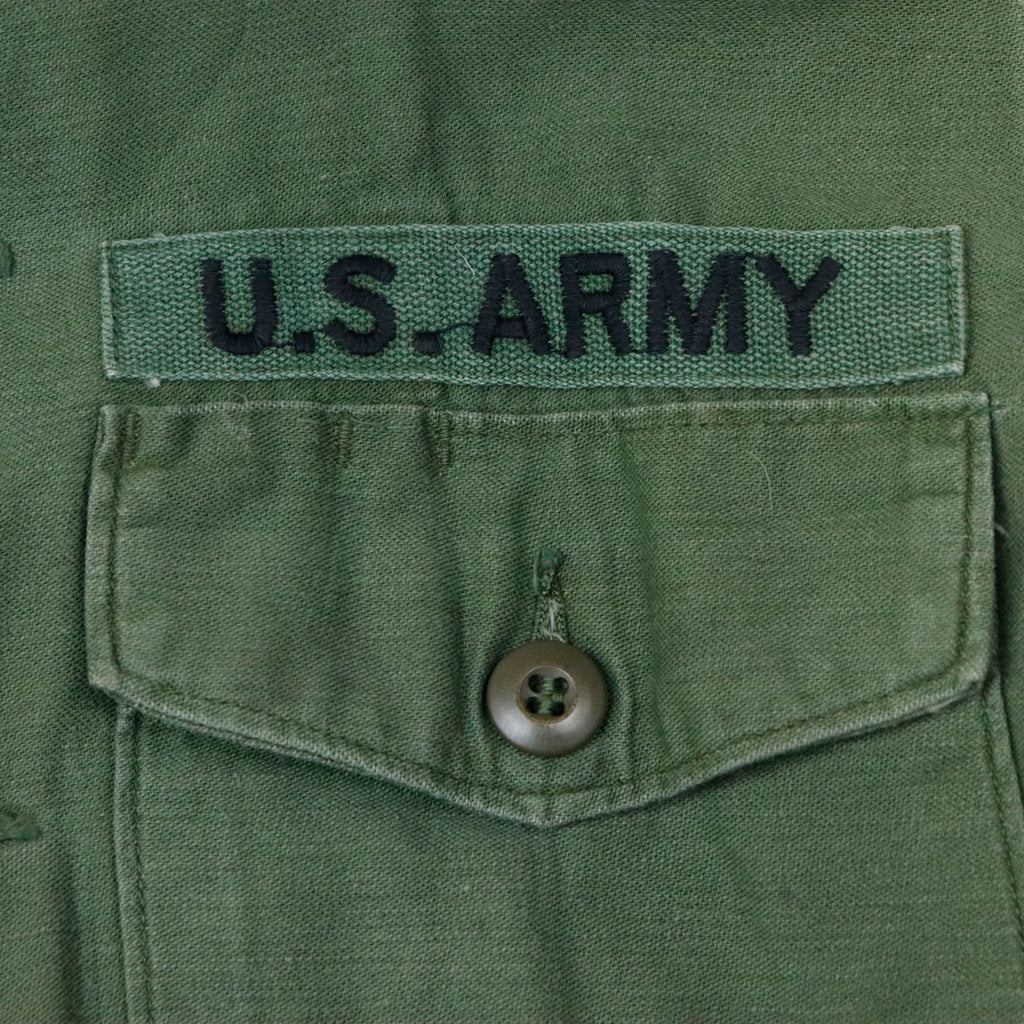 Vintage U.S. Army OG-107 Sateen Shirt Field Issue Size 15 1/2 x 33
