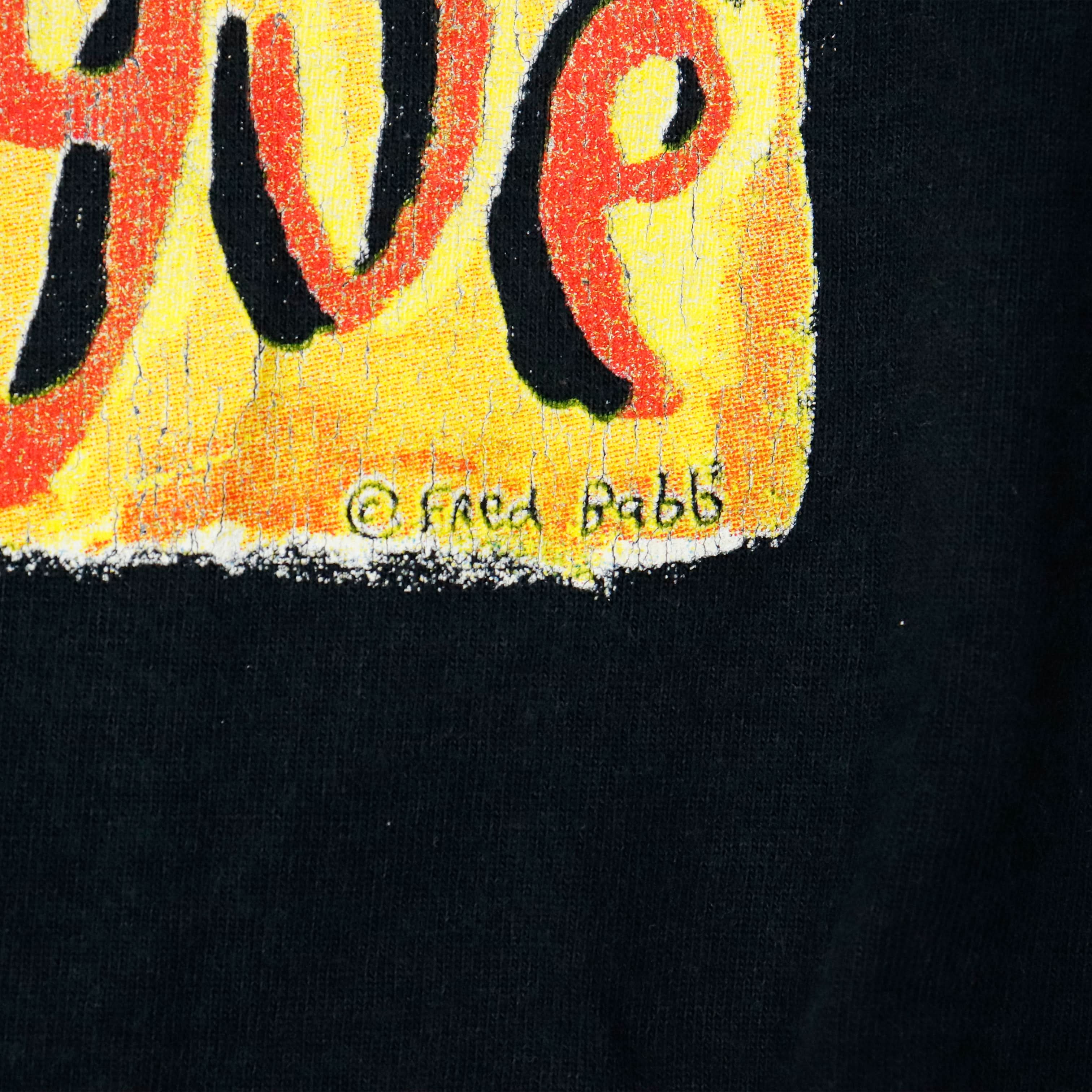 Vintage Fruit of the Loom Fred Babb Art Graphic T-Shirt Size XL