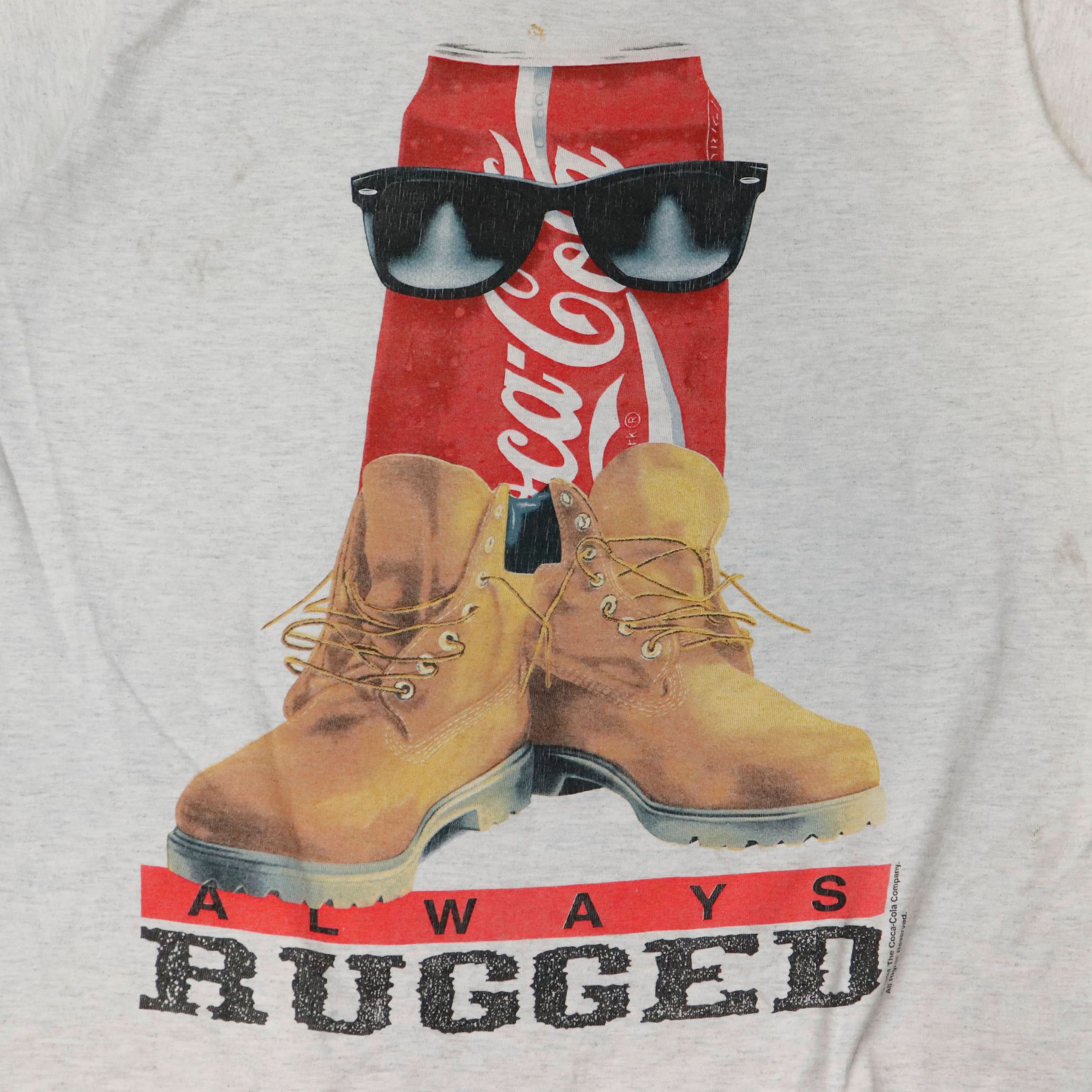 Vintage 1994 Coke Always Rugged Graphic T-Shirt Size XL