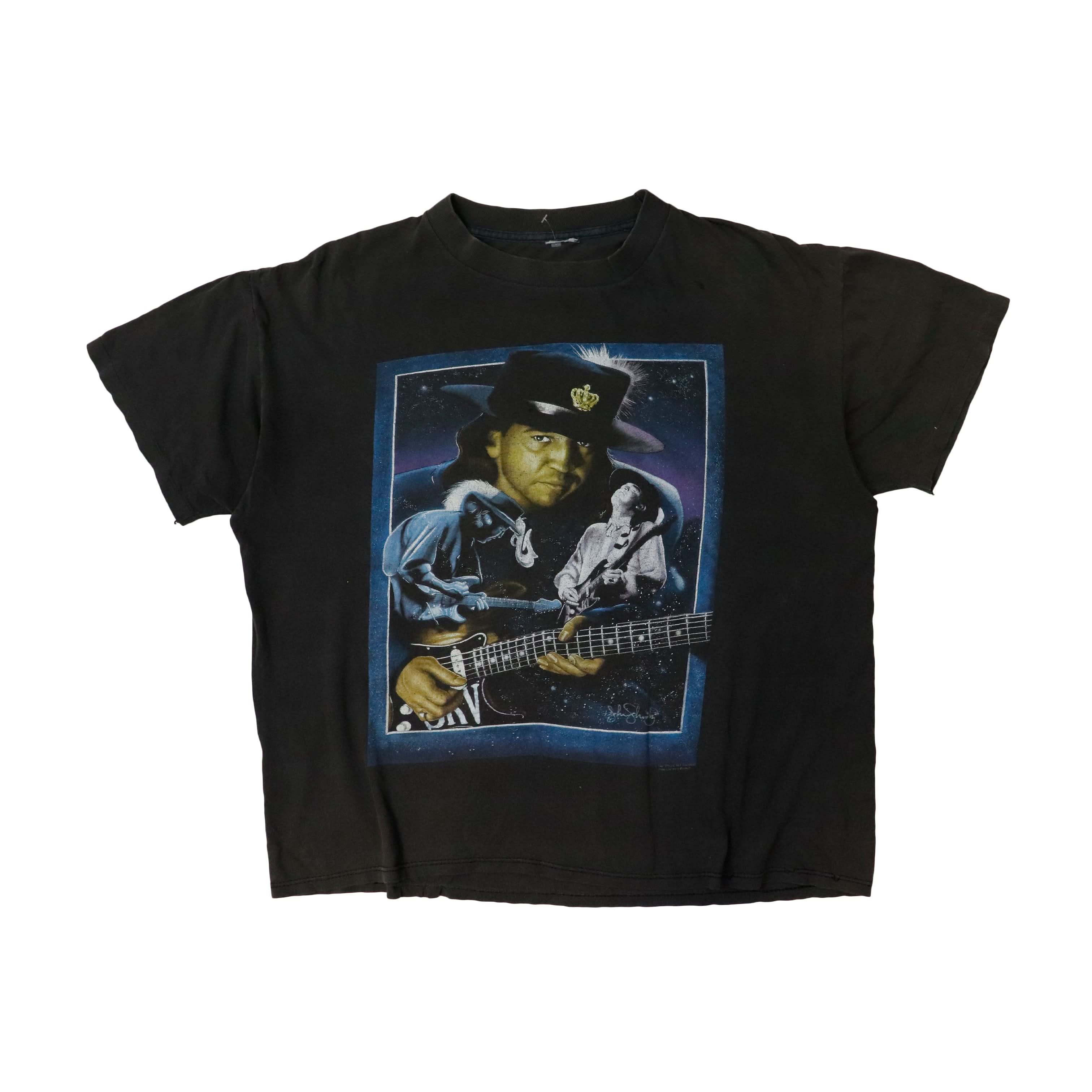 Vintage 1991 Stevie Ray Vaughan Memorial Graphic T-Shirt Size N/A