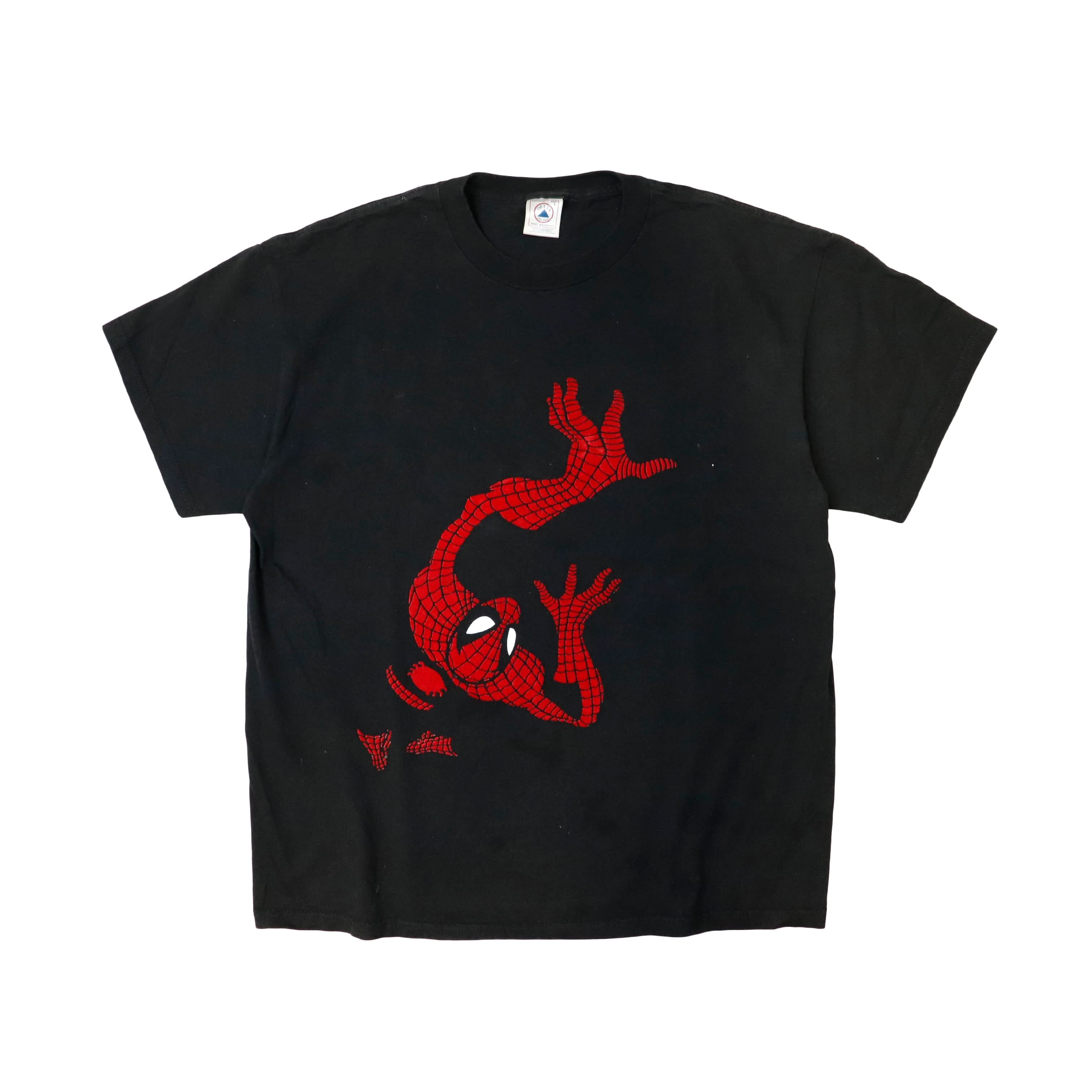 Vintage Spider-Man Graphic Black Delta T-shirt Size N/A