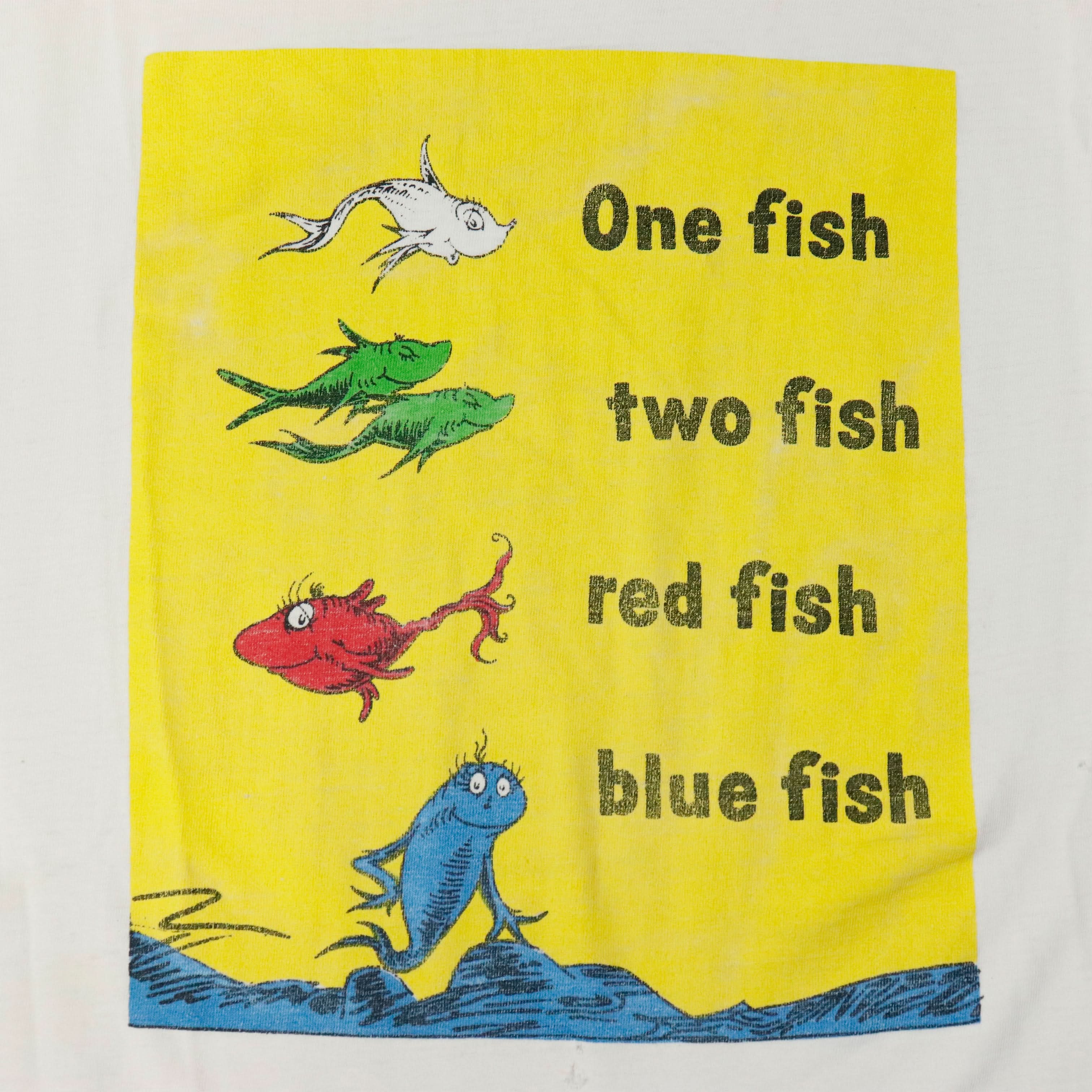 Vintage Dr. Seuss One Fish Two Fish Graphic T-Shirt Size N/A