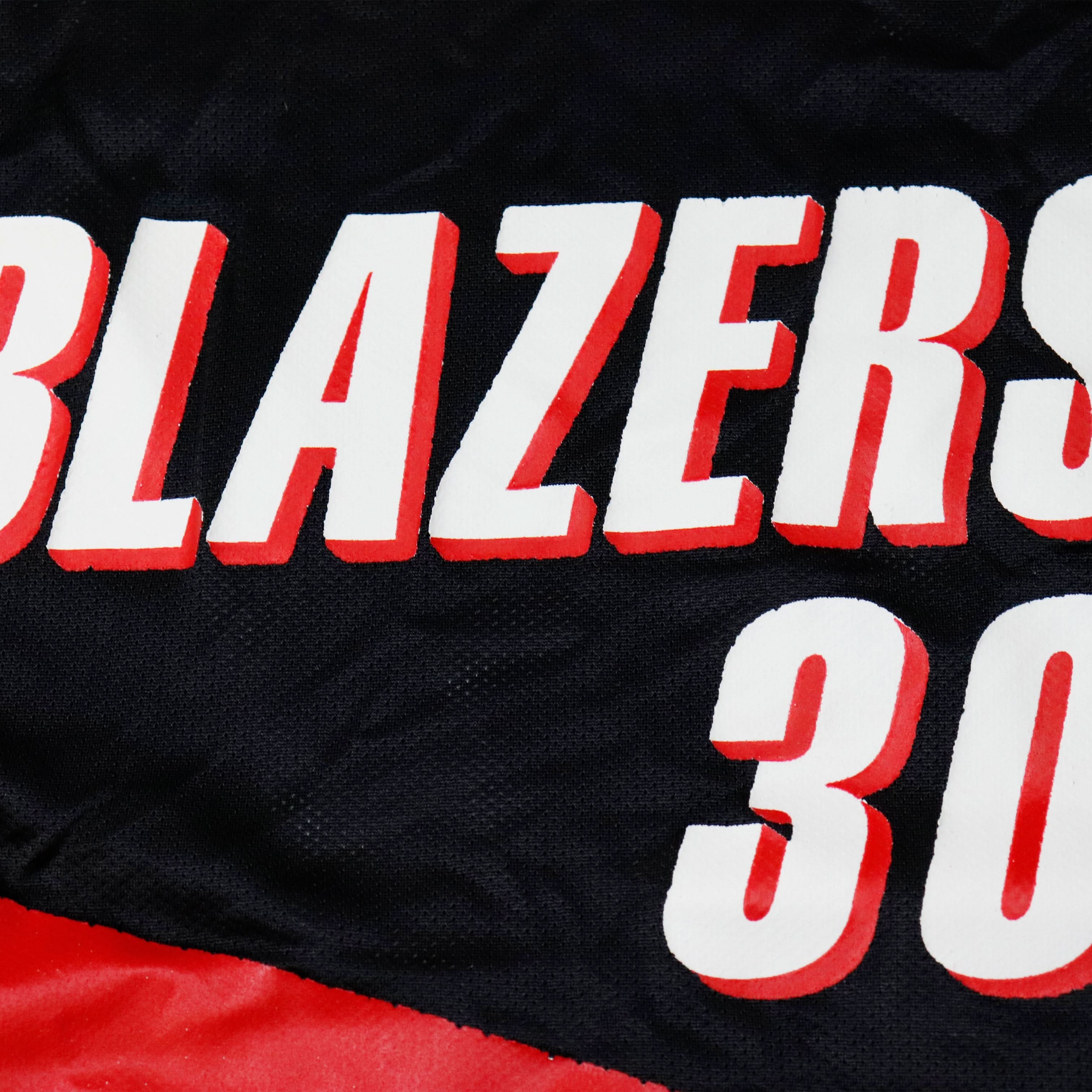 Vintage Champion Blazers Wallace 30 Mesh Basketball Jersey Size L