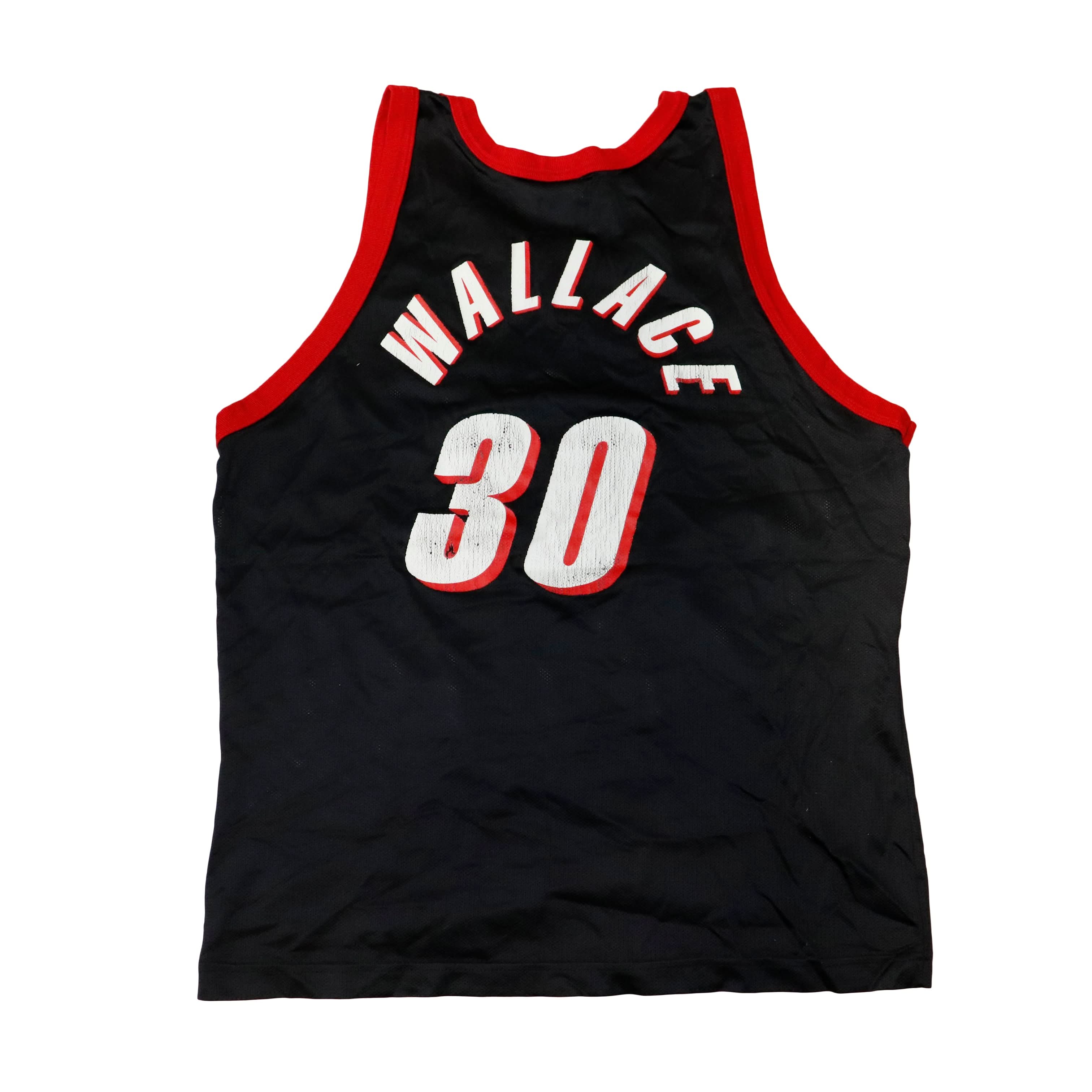 Vintage Champion Blazers Wallace 30 Mesh Basketball Jersey Size L