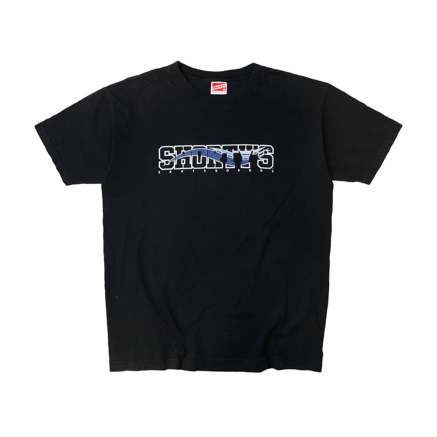 Shorty's ブラック Tシャツ Vintage Shorty's Skateboards Graphic T-Shirt Size L – FAIF.COM
