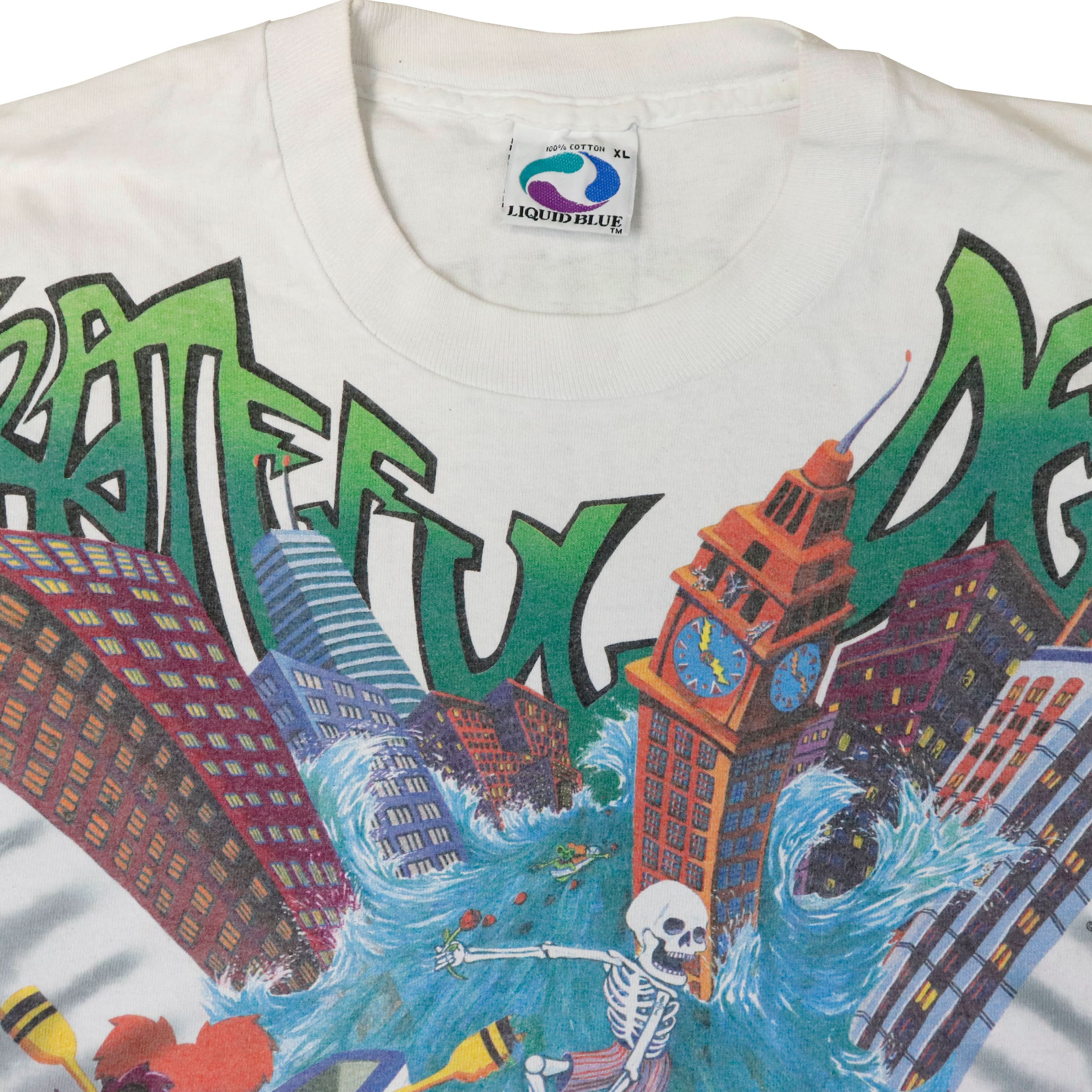 1992 Grateful Dead Surf Liquid Blue Tie Dye Chicago Soldier Field