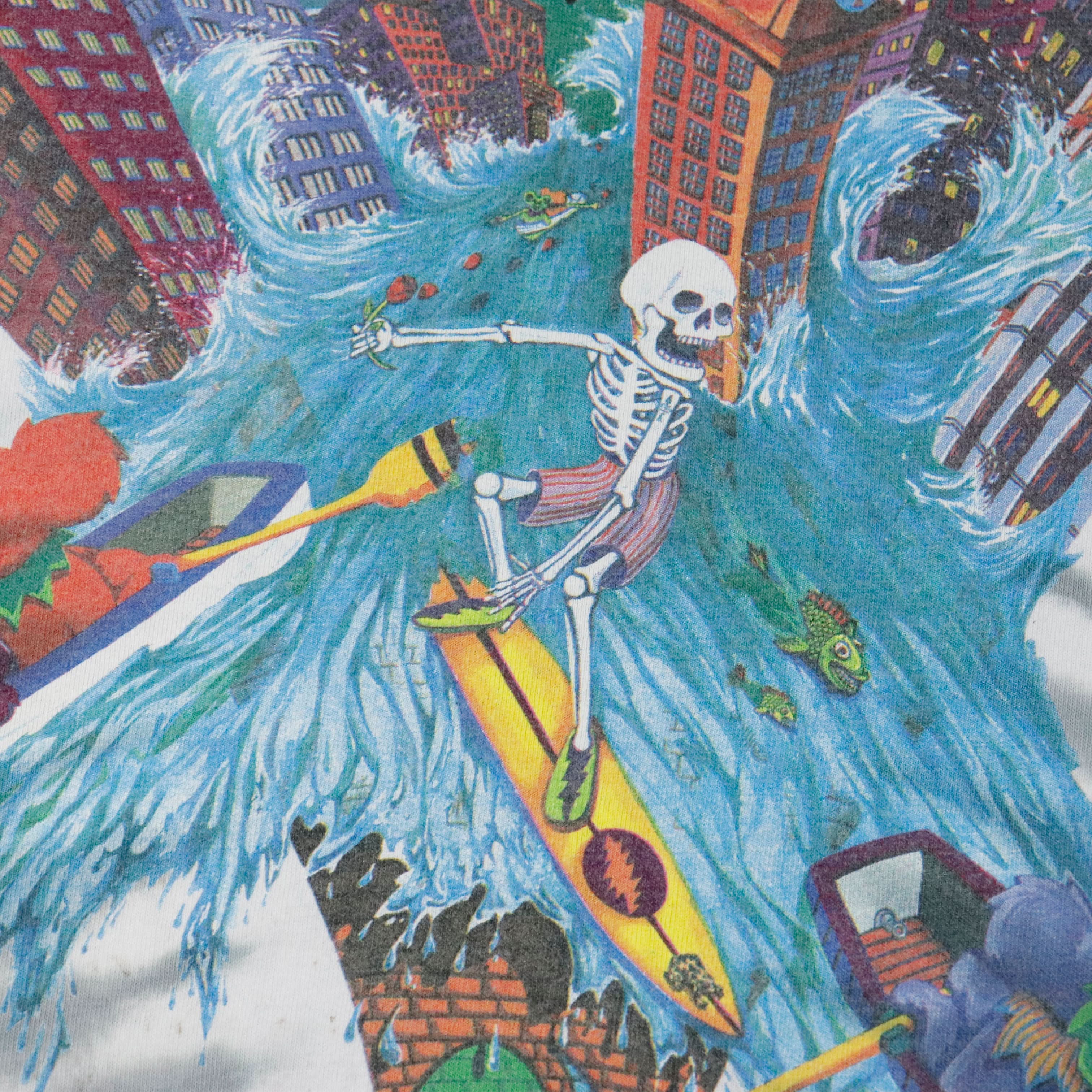 1992 Grateful Dead Surf Liquid Blue Tie Dye Chicago Soldier Field