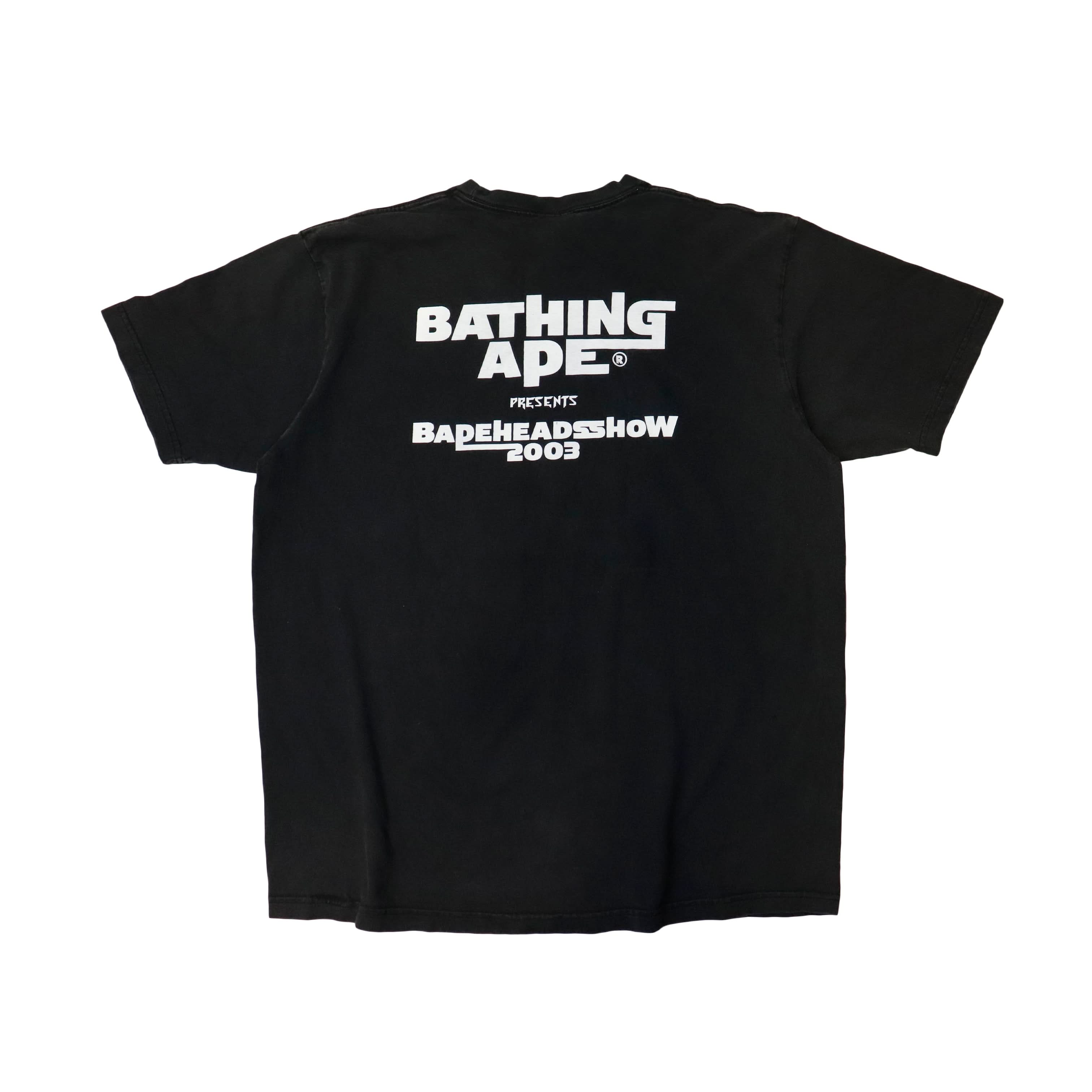 Vintage Bape Bapeheads Show 2003 Graphic T-Shirt Size XL