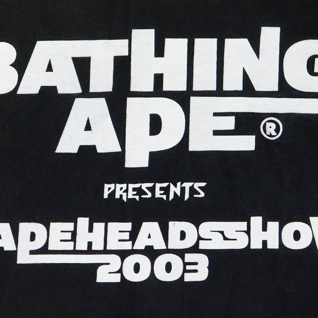 Vintage Bape Bapeheads Show 2003 Graphic T-Shirt Size XL